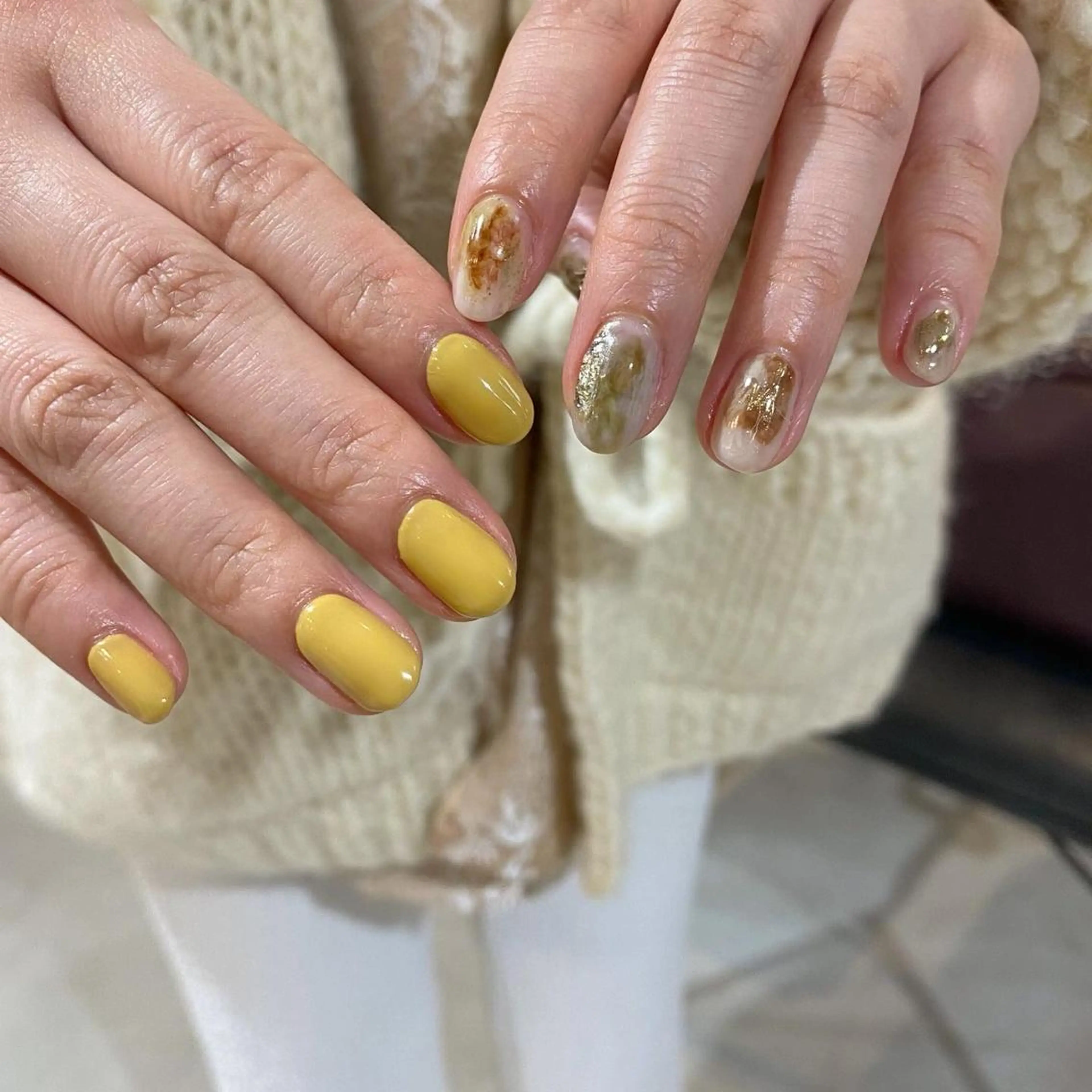 ネイル アートネイル ニュアンスネイル ワンカラーネイル ハンドネイル nable.所属・望月 実莉のネイルデザイン