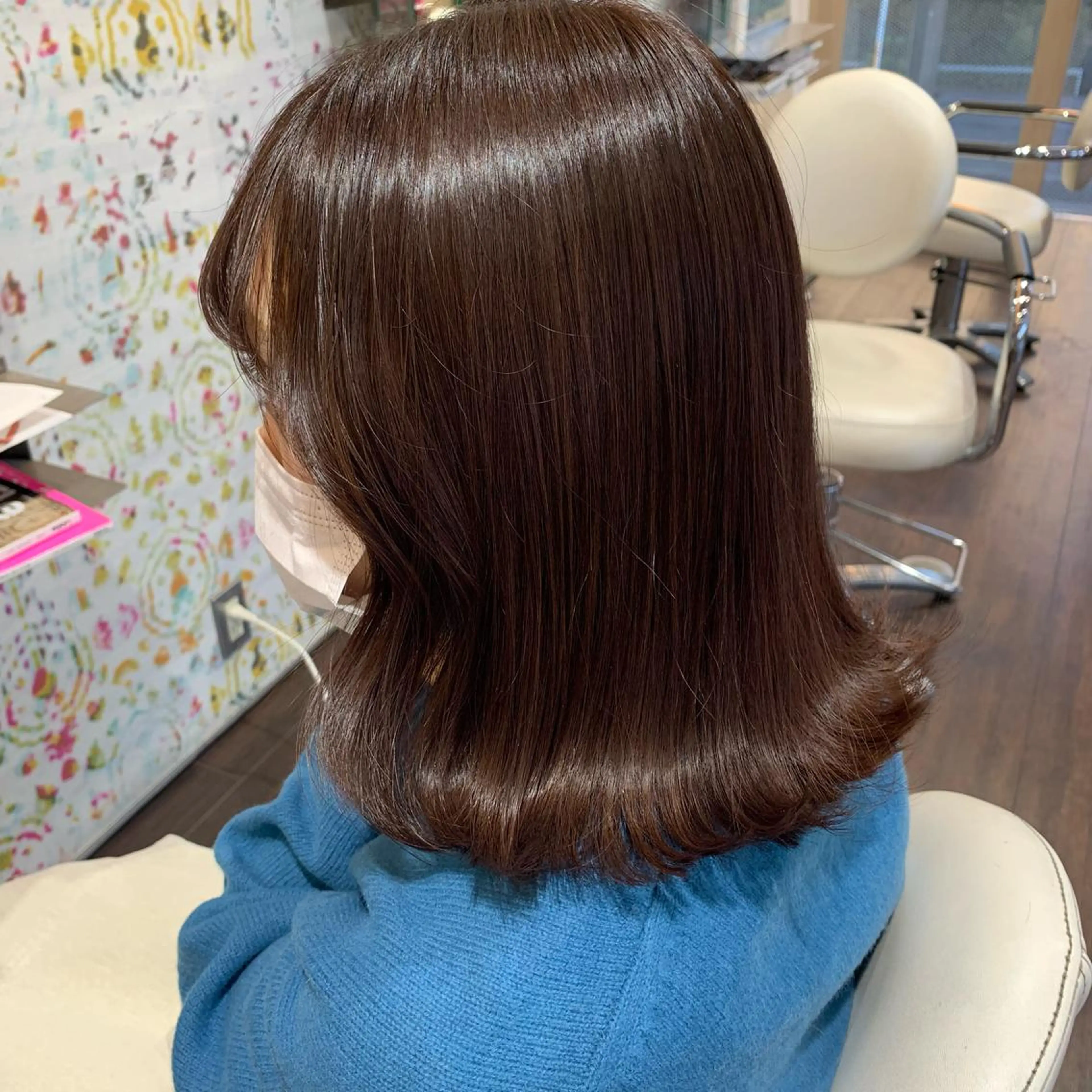 ミディアム カラー 透明感カラー ボブ 外ハネヘア カット ヘアカラー トリートメント SALOWIN名古屋栄店所属・Yuuki🌷名古屋 栄 カラー/ボブのヘアスタイル