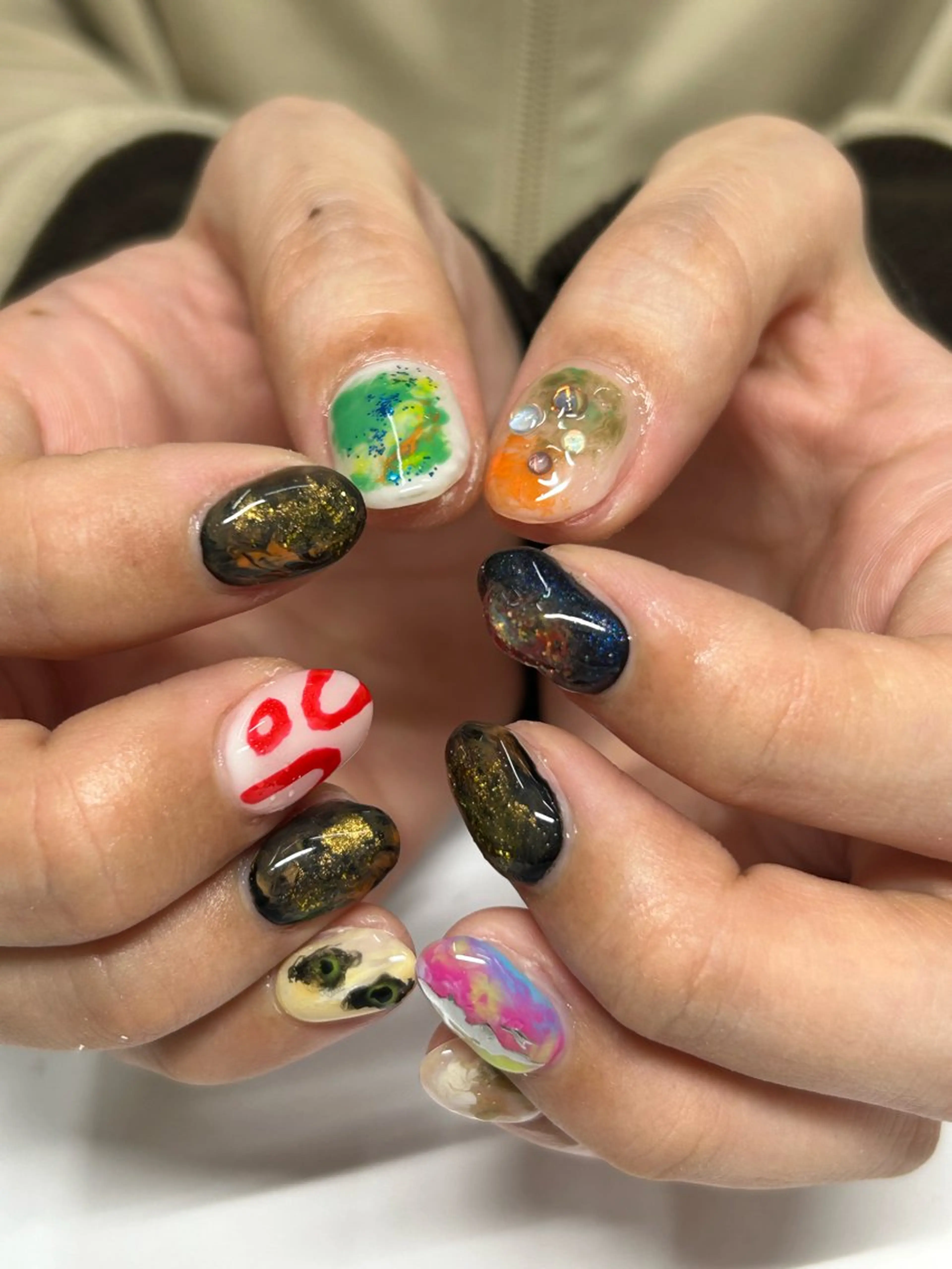 ネイル ハンドネイル プライベートネイルサロンone nail所属・one nail 【カラフル/個性派】のネイルデザイン