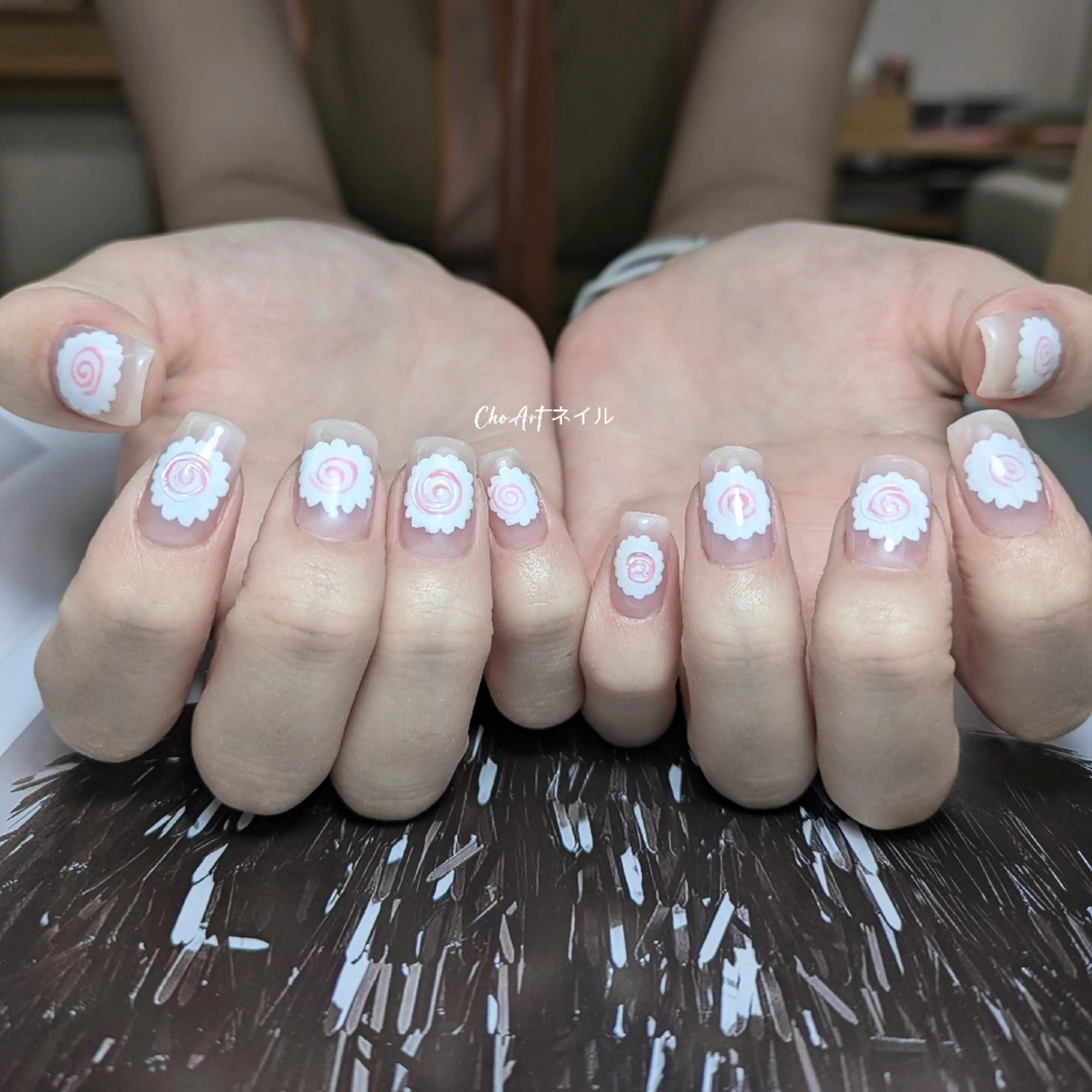 ネイル アートネイル ジェルネイル 持ち込み ピンク ソフトジェル Cho Artネイル所属・Cho Art ネイルのネイルデザイン