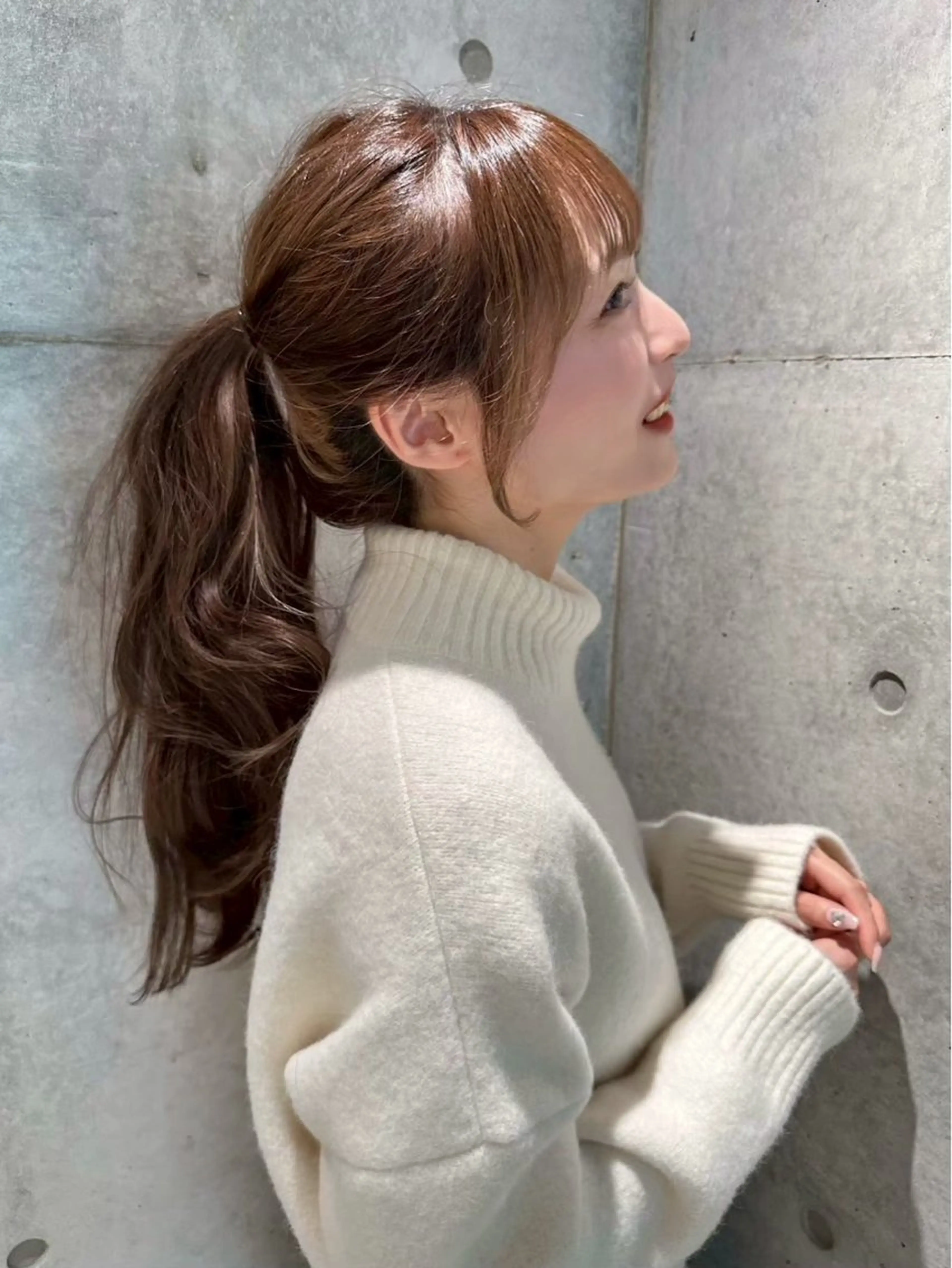 ロング カラー 切りっぱなしボブ アッシュ アッシュブラウン ベージュカラー ブリーチ ボブ/髪質改善 jionのヘアスタイル