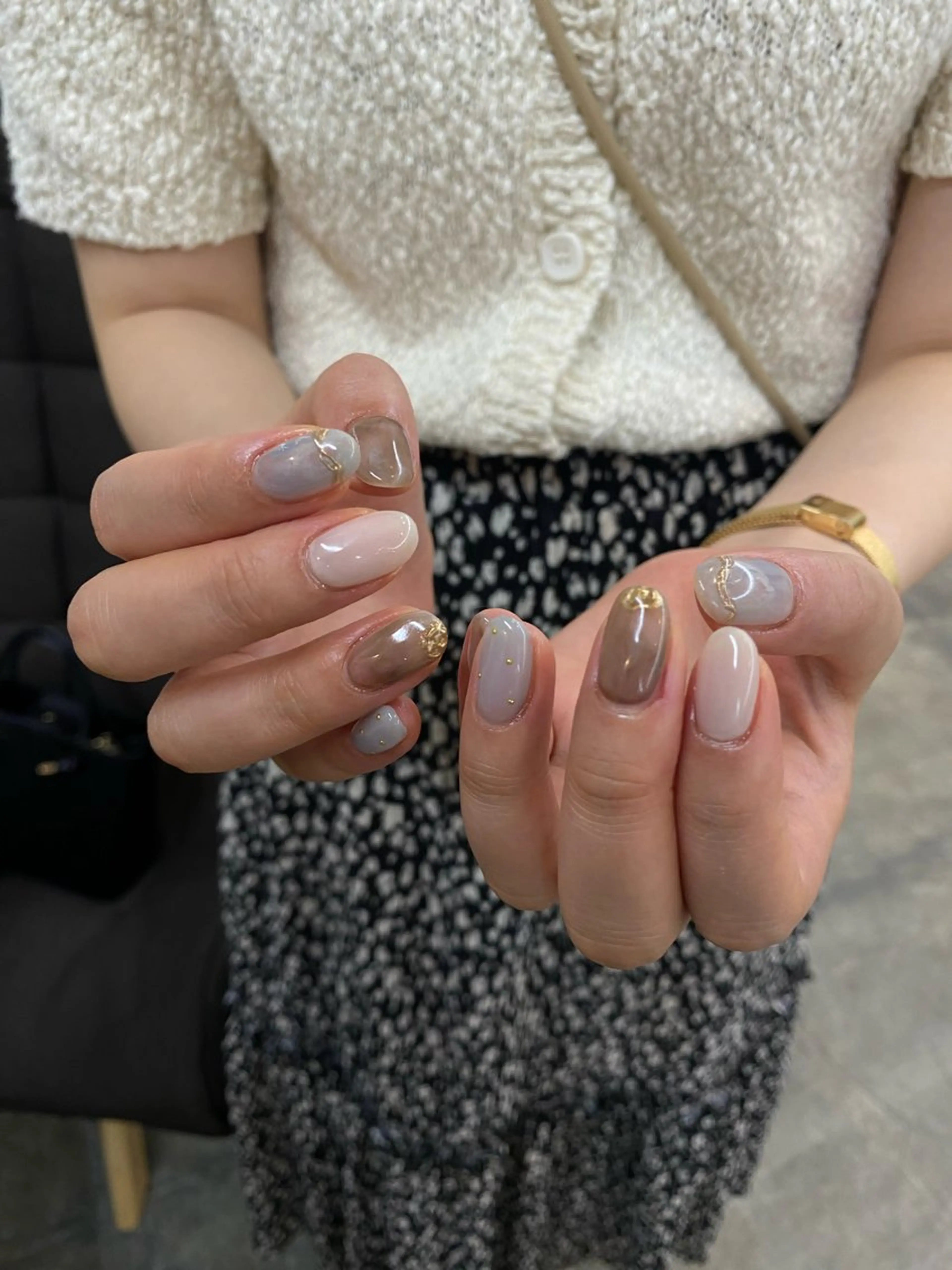 ネイル ブルー nable.所属・望月 実莉のネイルデザイン