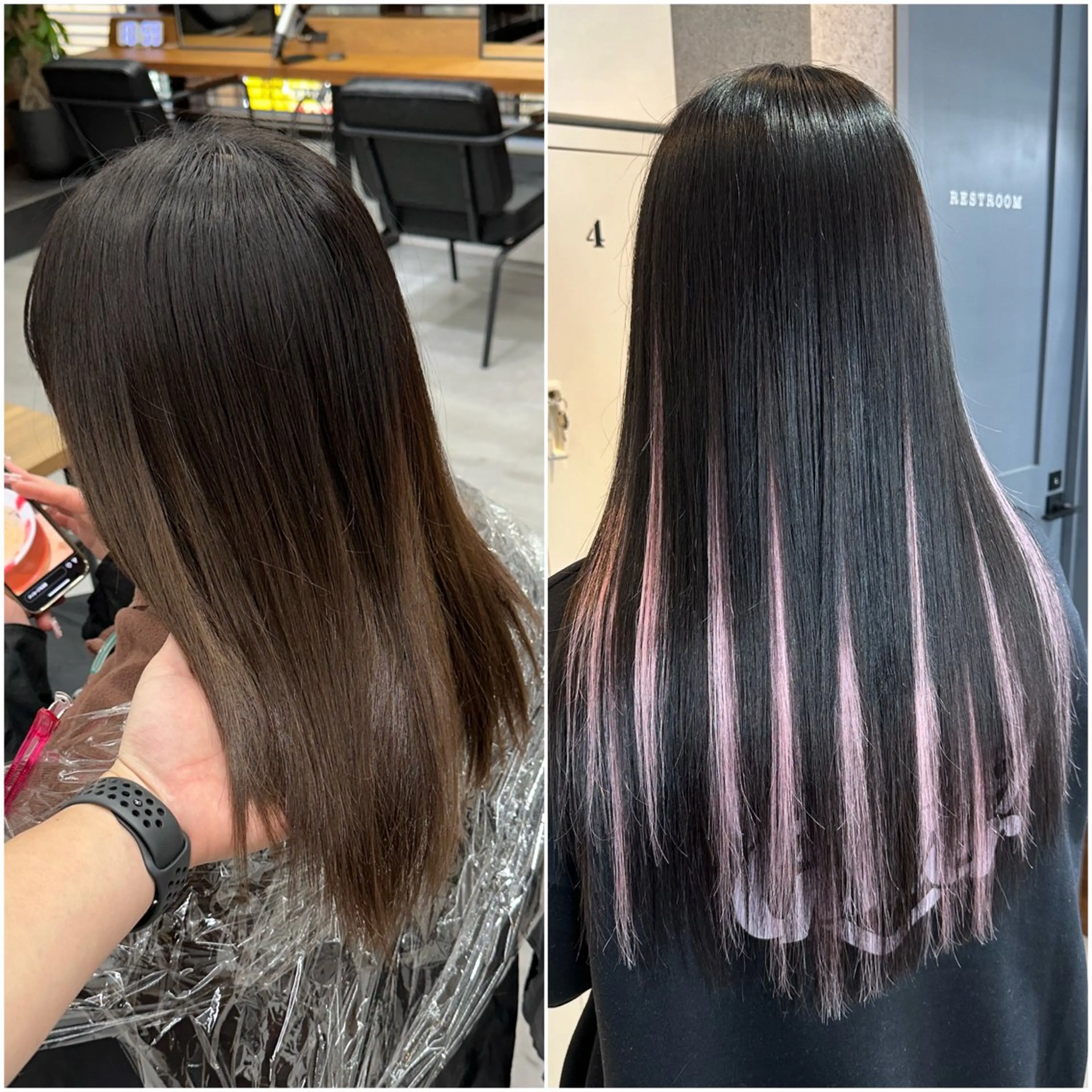 ロング カラー エクステ 池袋🧡ダブルカラー /馴染ませエクステのヘアスタイル