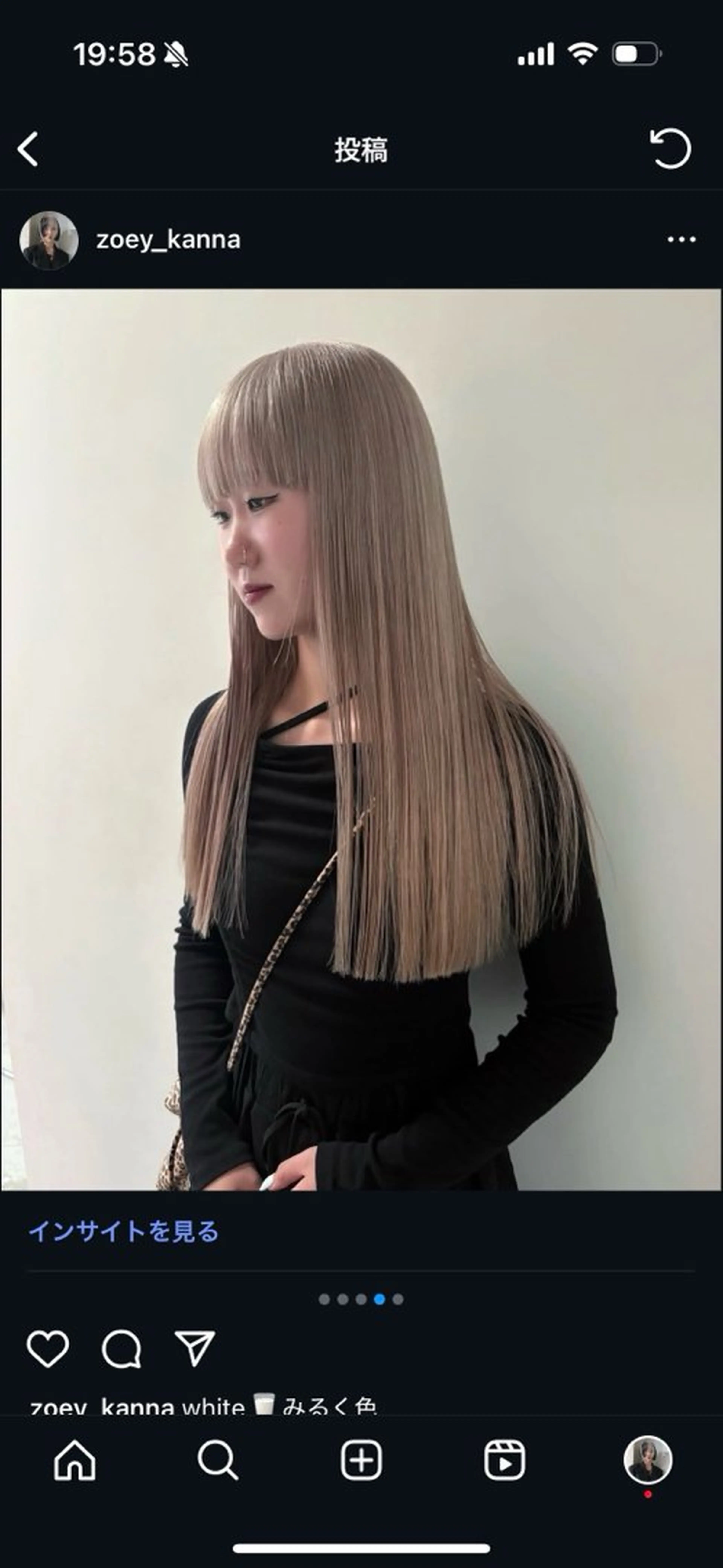 ロング ヘアカラー Zoey kannaのヘアスタイル