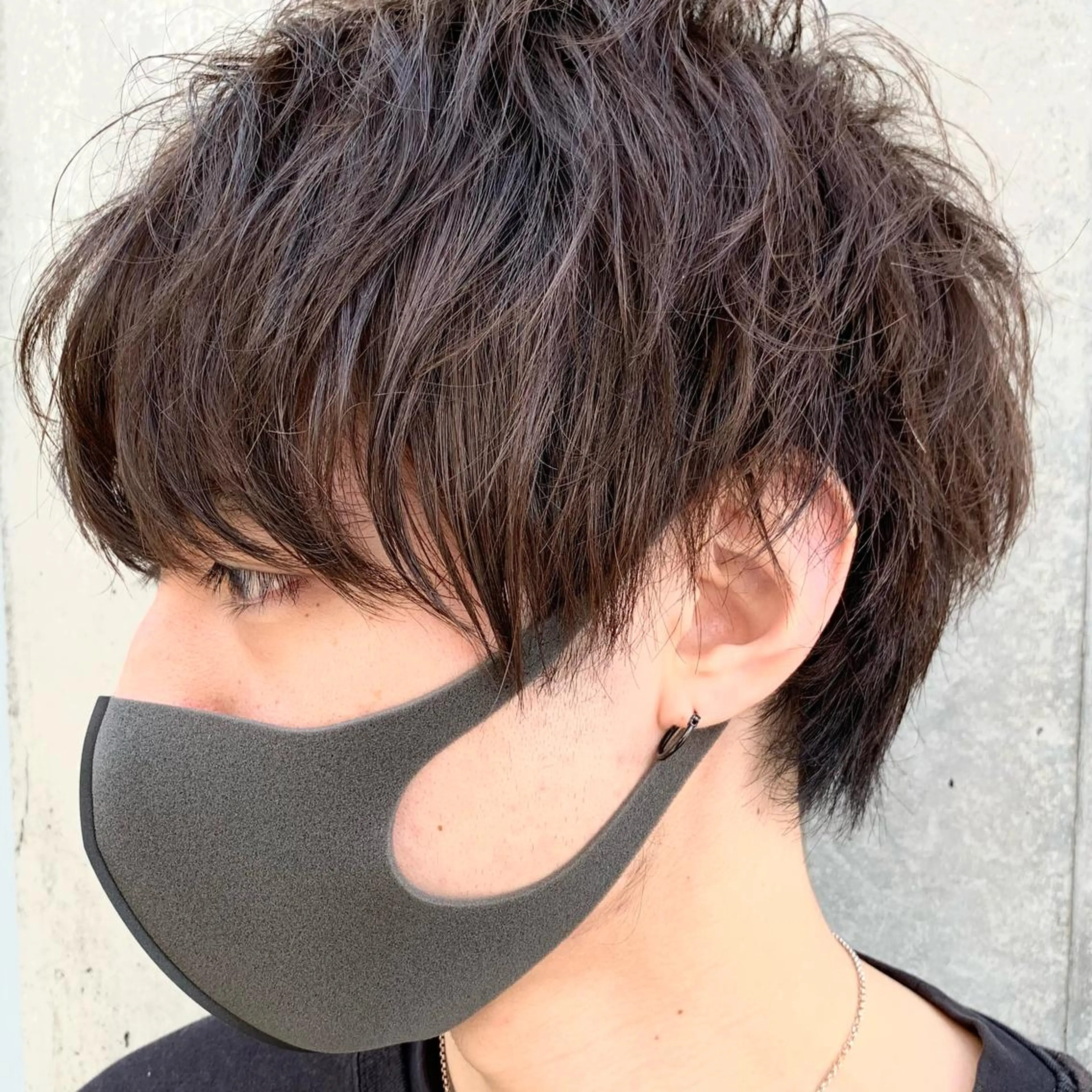 ショート パーマ メンズ メンズパーマ スパイラルパーマ 王子田 隼のヘアスタイル