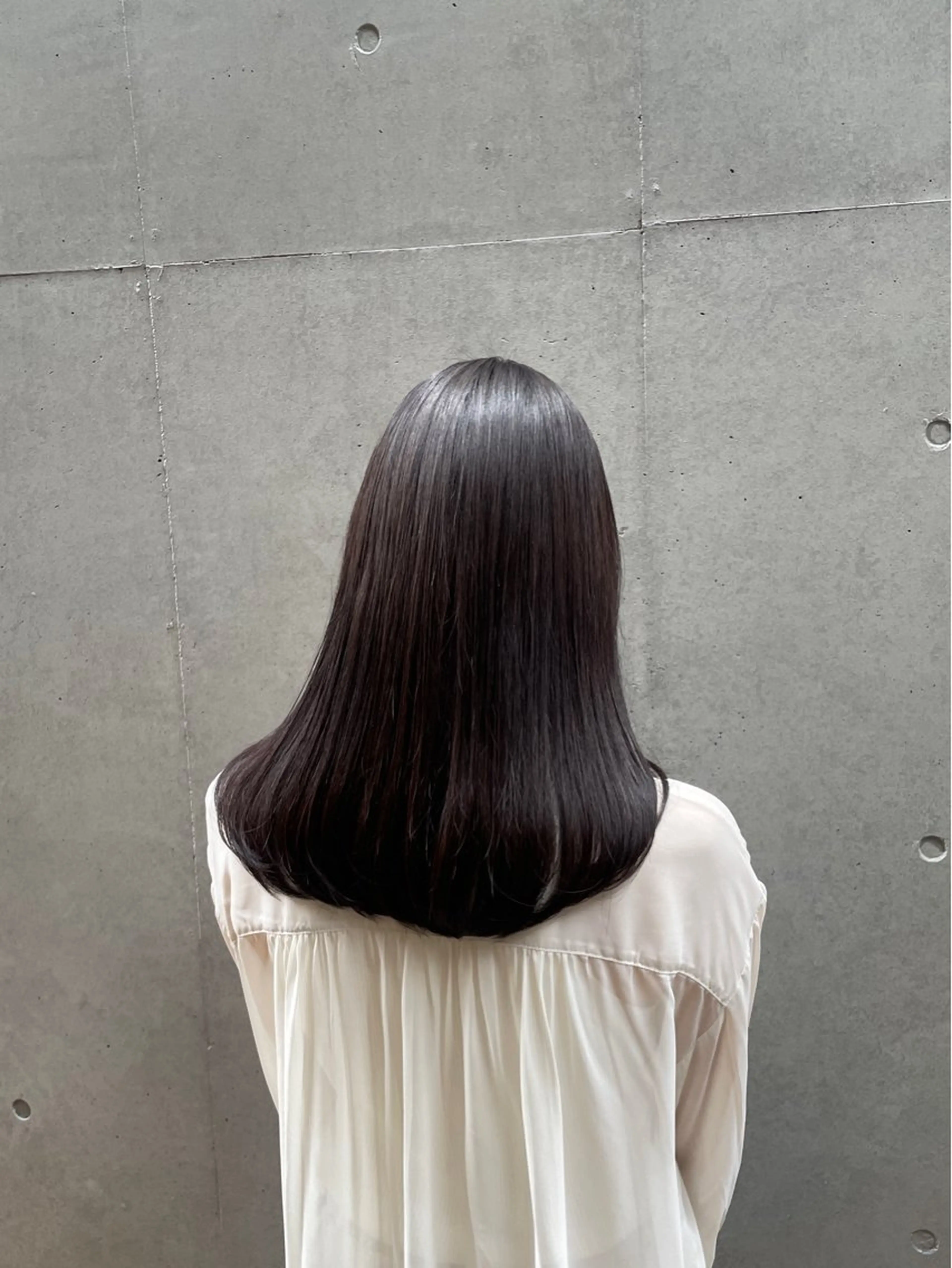 セミロング 縮毛矯正 縮毛矯正 mixパーマ/暖色 カラー/ひかるのヘアスタイル