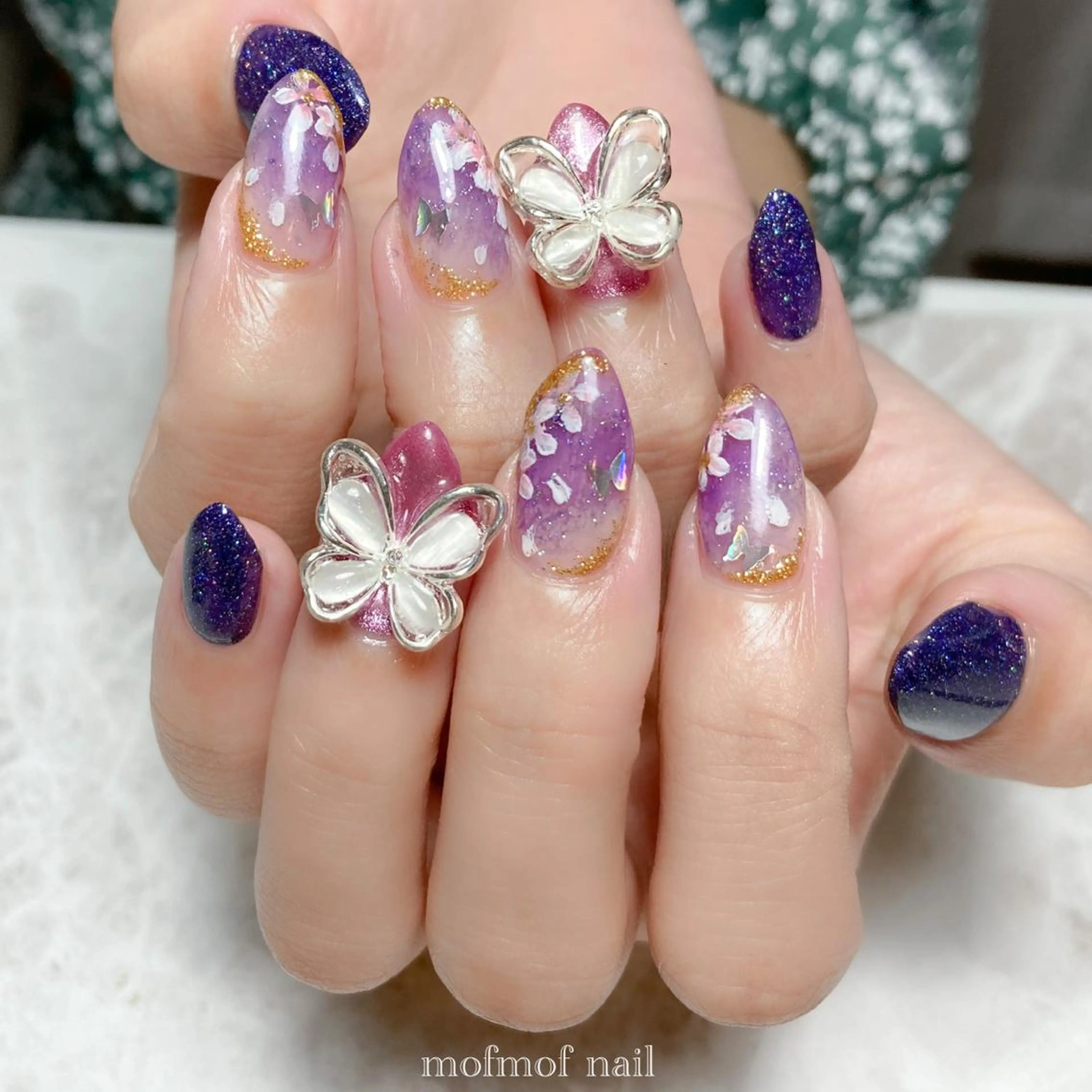 ネイル 桜ネイル 韓国ネイル mofmofnail 🌿shimizuのネイルデザイン