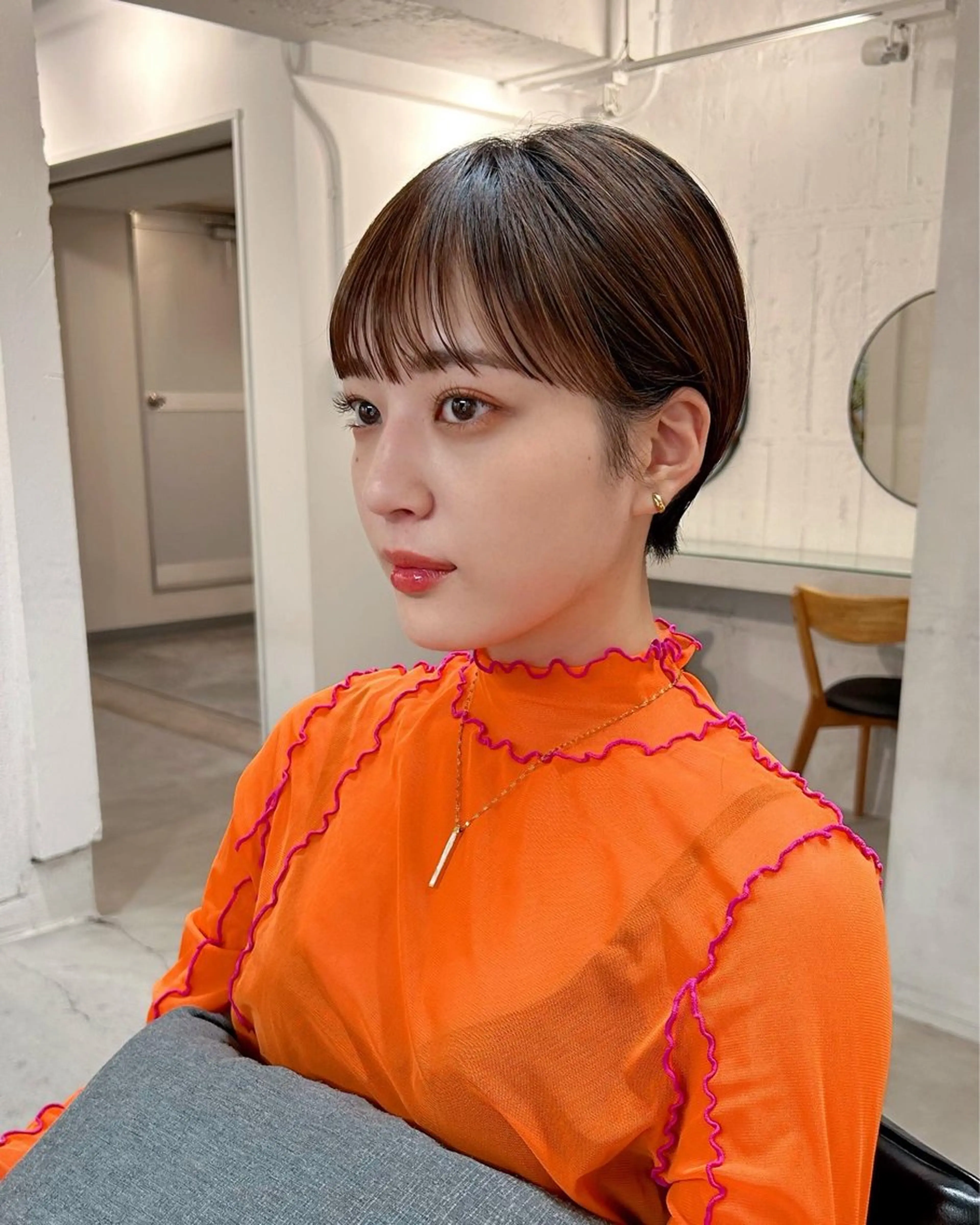 ショート ショートヘア カット ヘアカラー ❤️ショートカット ・顔周りカット❤️のヘアスタイル