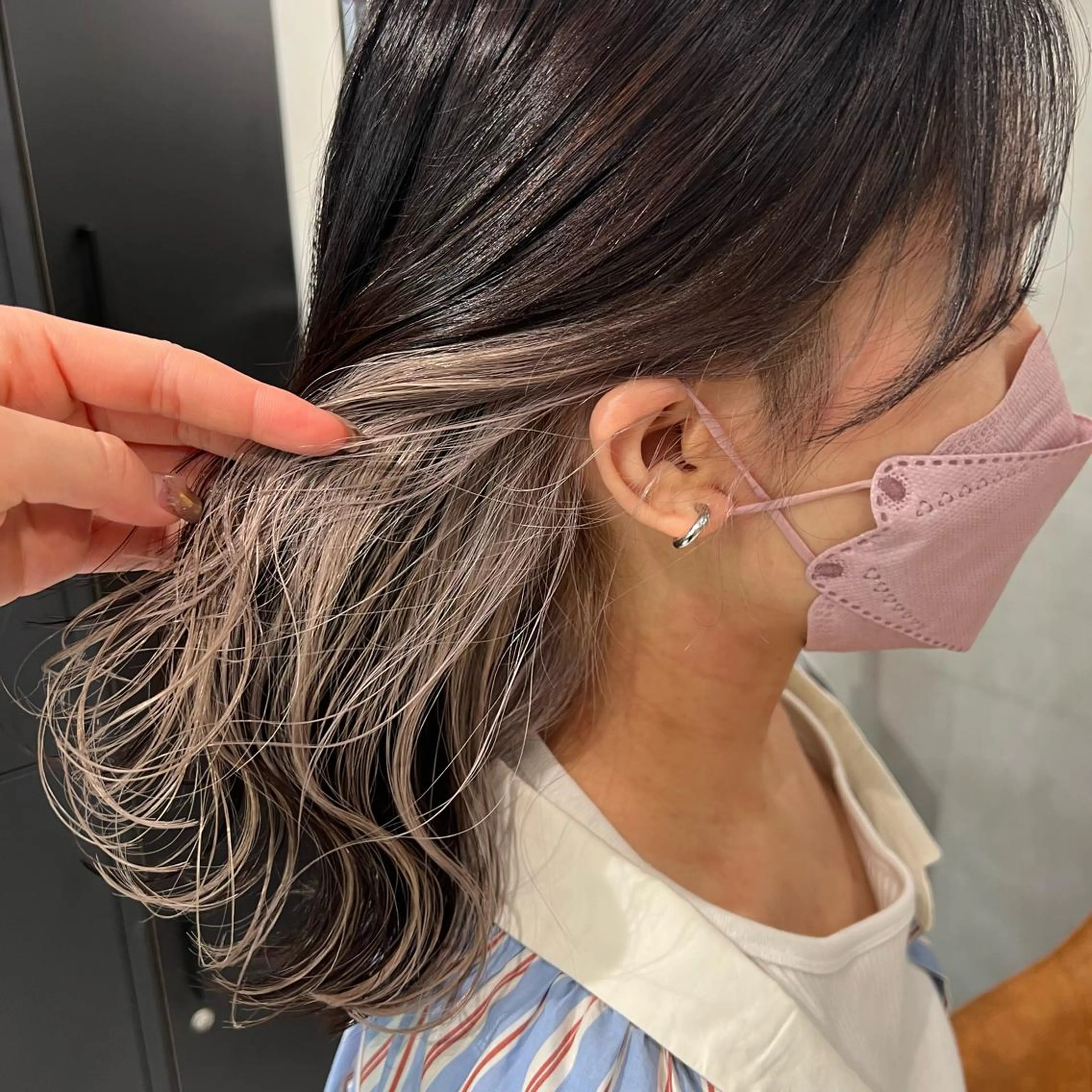 ミディアム カラー ブリーチ カット ヘアカラー トリートメント 🌹似合わせカラー/ 酸性縮毛🌹野本麗奈のヘアスタイル