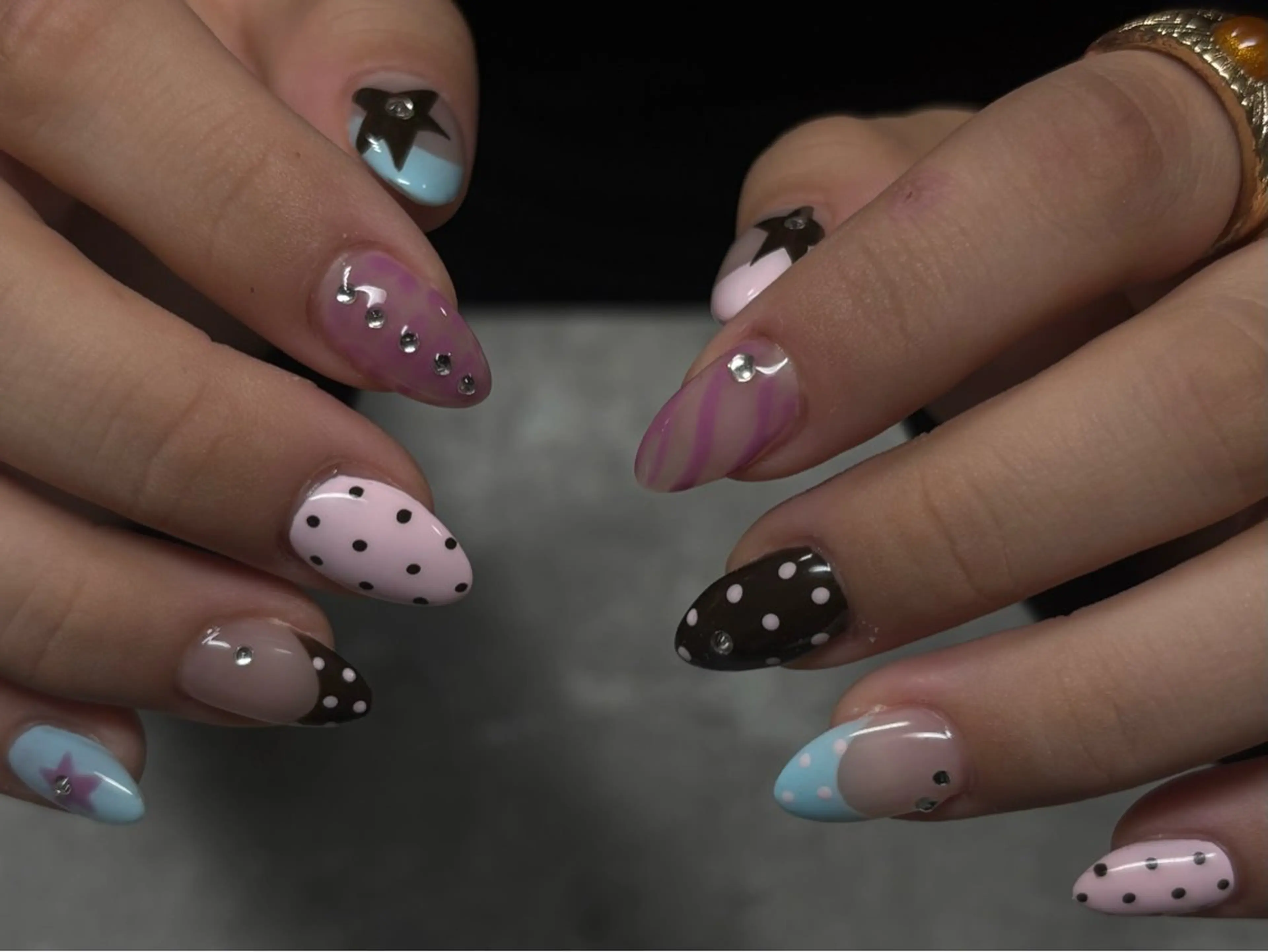 ネイル ハンドネイル Protea きぬがわ らむのネイルデザイン