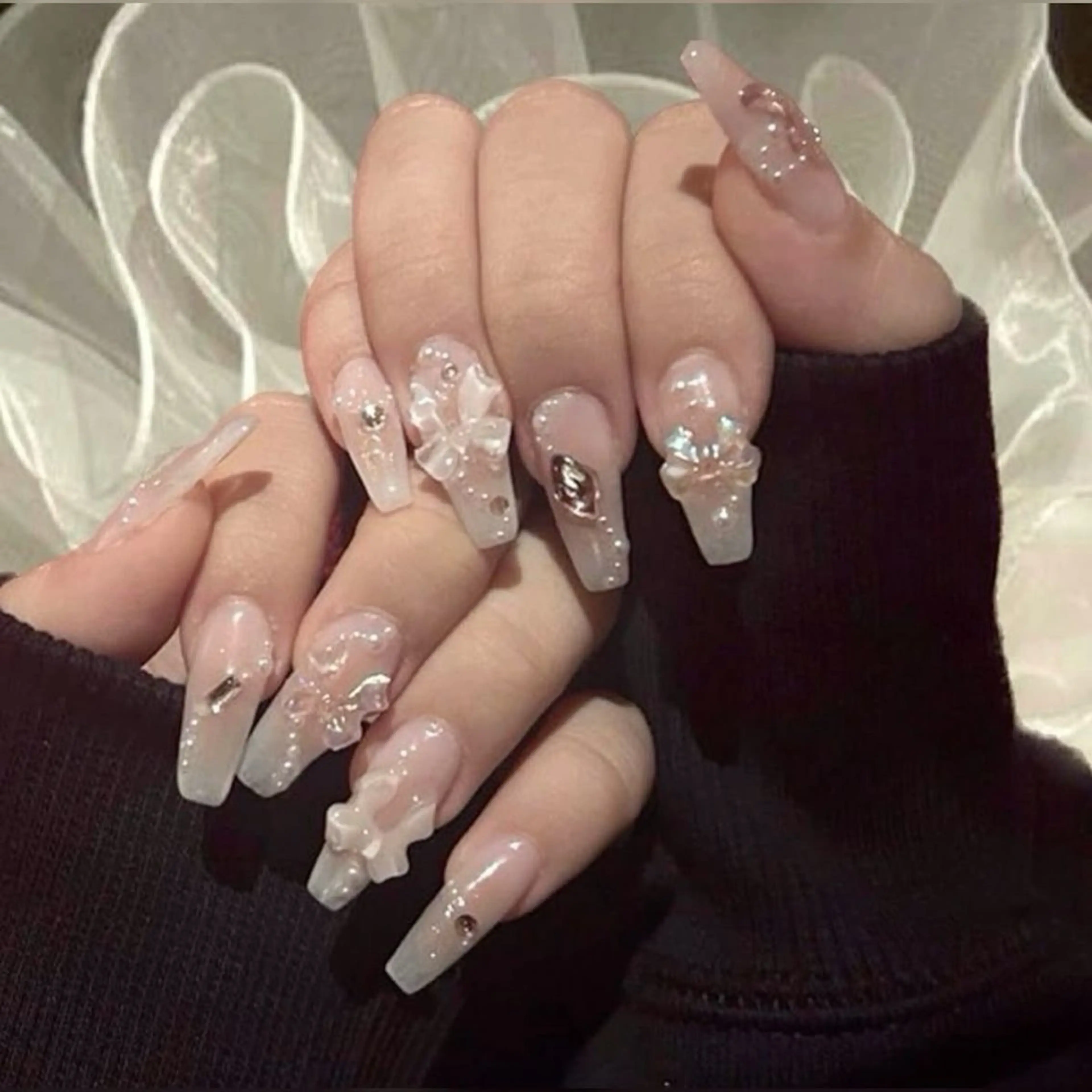 ネイル アートネイル フレンチネイル ジェルネイル 韓国ネイル 持ち込み ボニー Coco nailのネイルデザイン