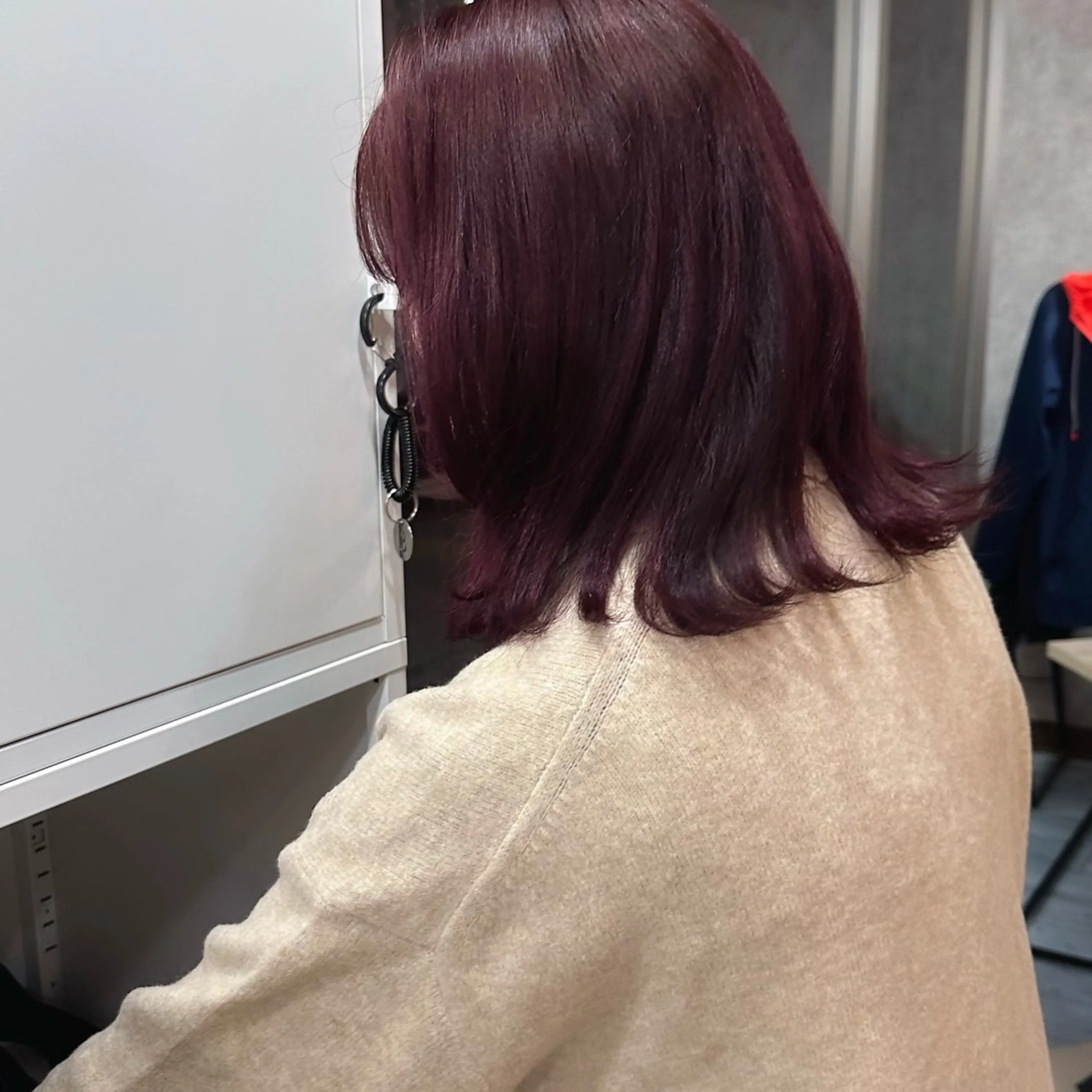 ミディアム カラー ヘアカラー トリートメント minim / miku 暖色カラーのヘアスタイル