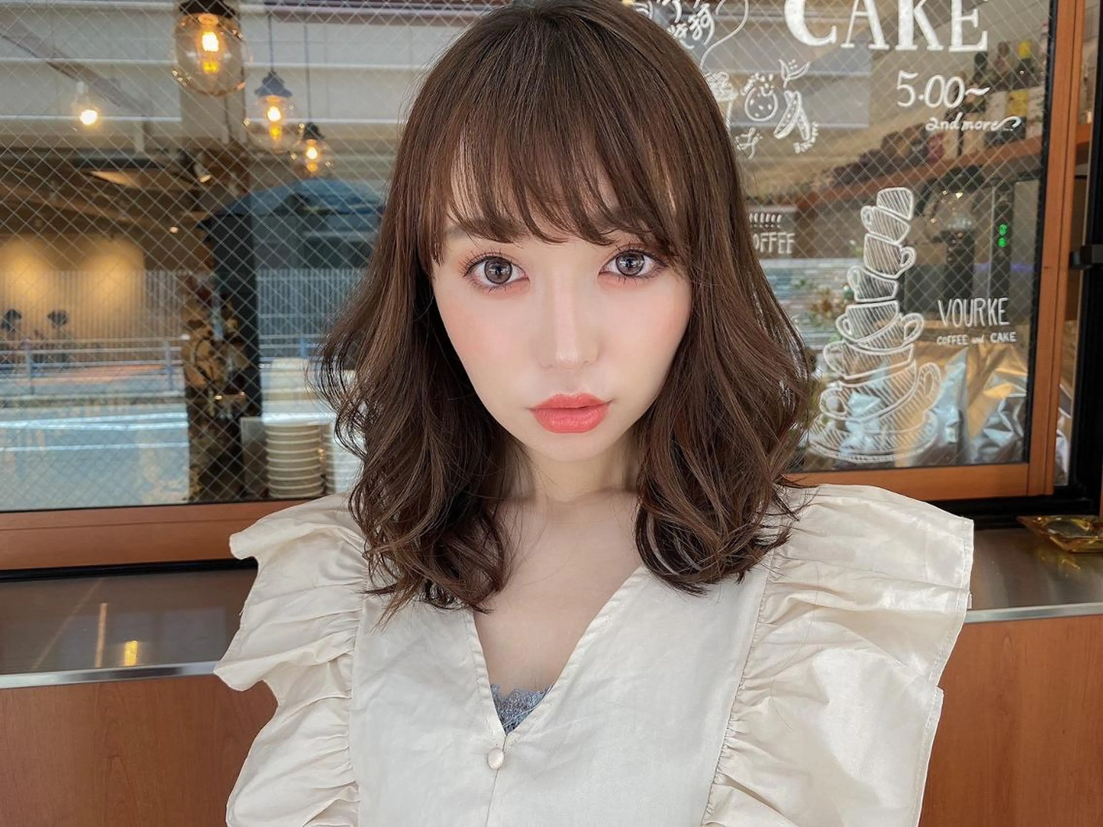 セミロング カラー 透明感カラー イルミナカラー 似合わせカット 小顔カット トリートメント ⭐️迫田 ゆう⭐️のヘアスタイル