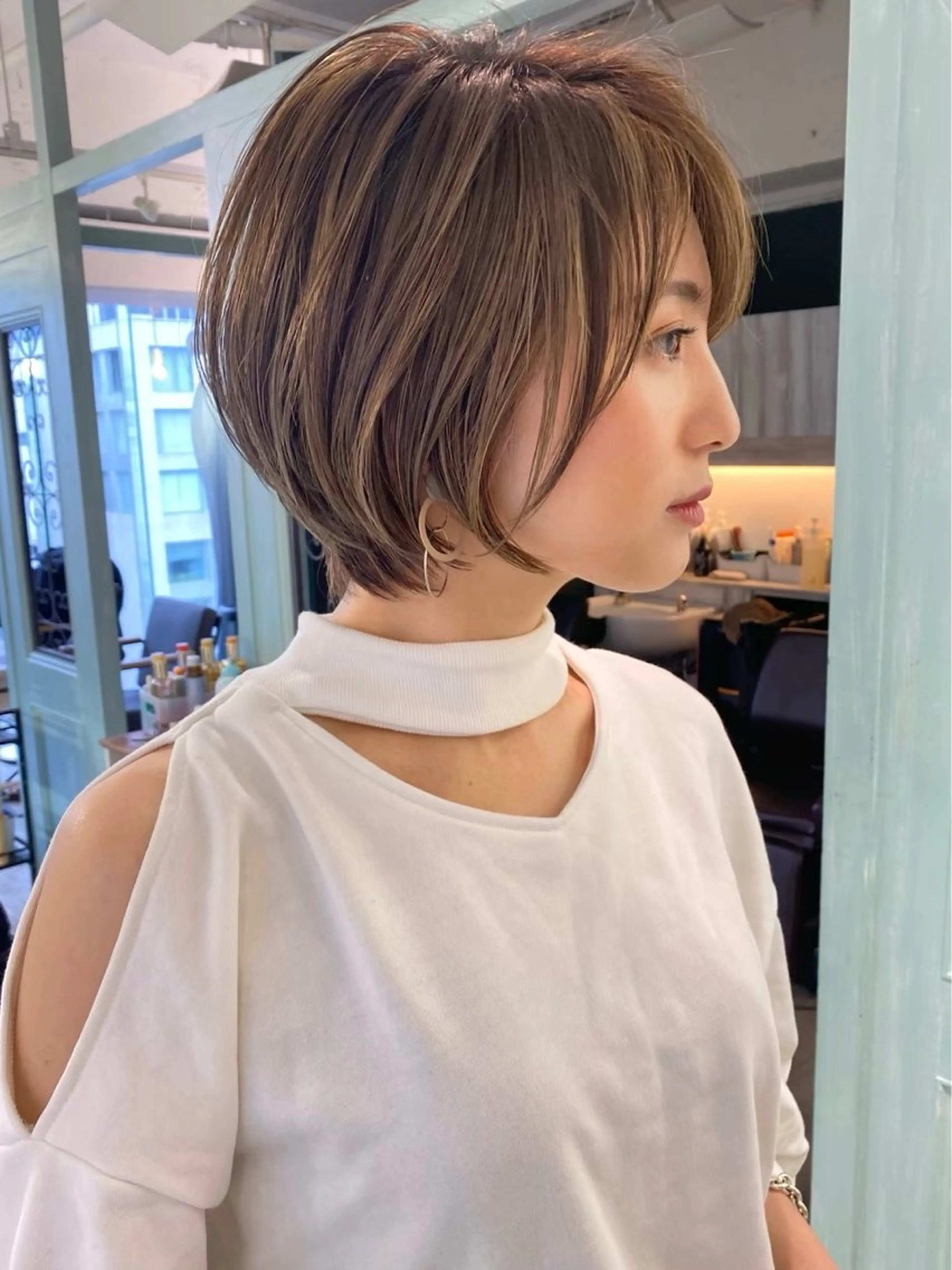 ショート カラー ✨Riria✨ ブリーチなしカラーのヘアスタイル