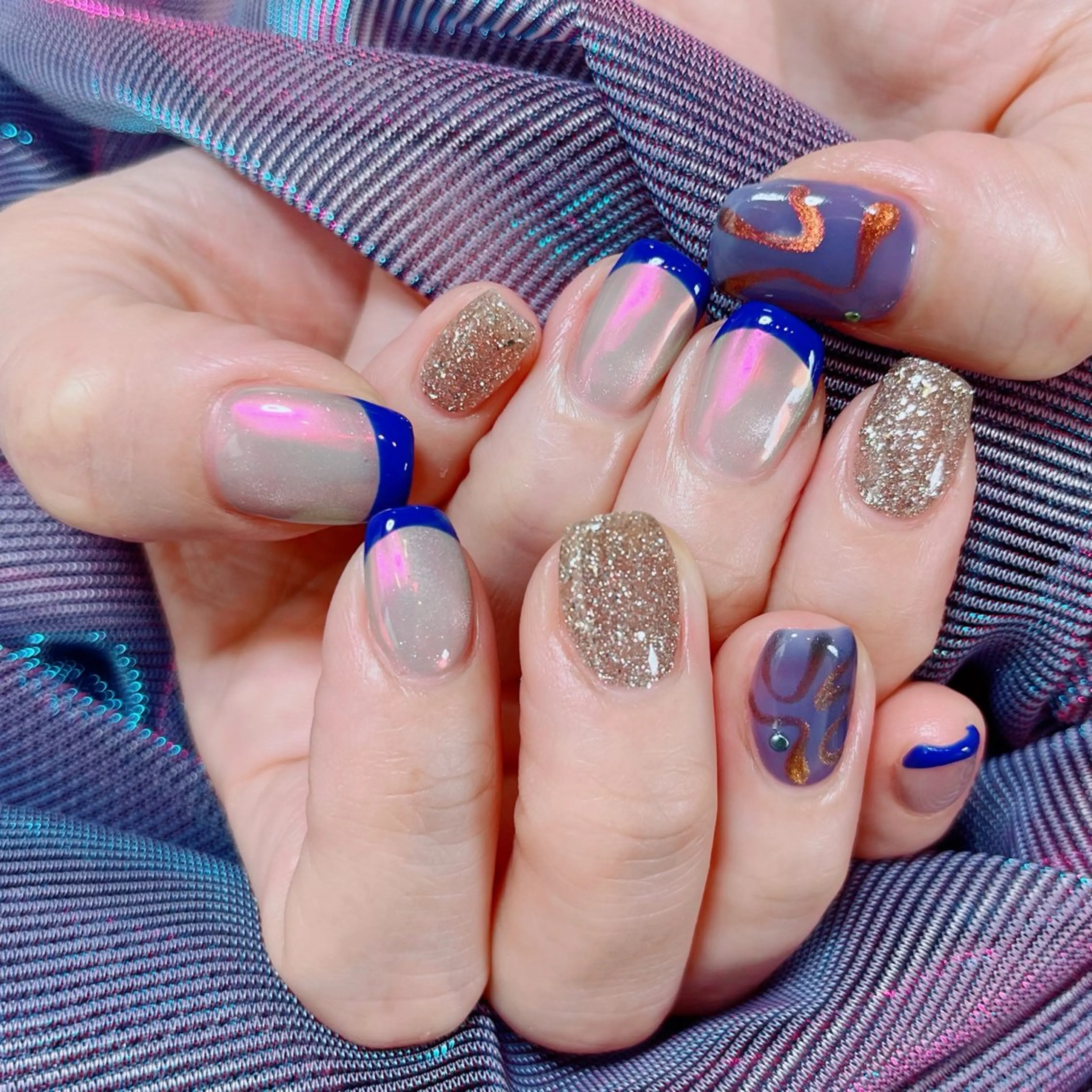 ネイル フレンチネイル 氷ネイル・うるうるネイル ruirui.naildesign所属・RUI ☆のネイルデザイン