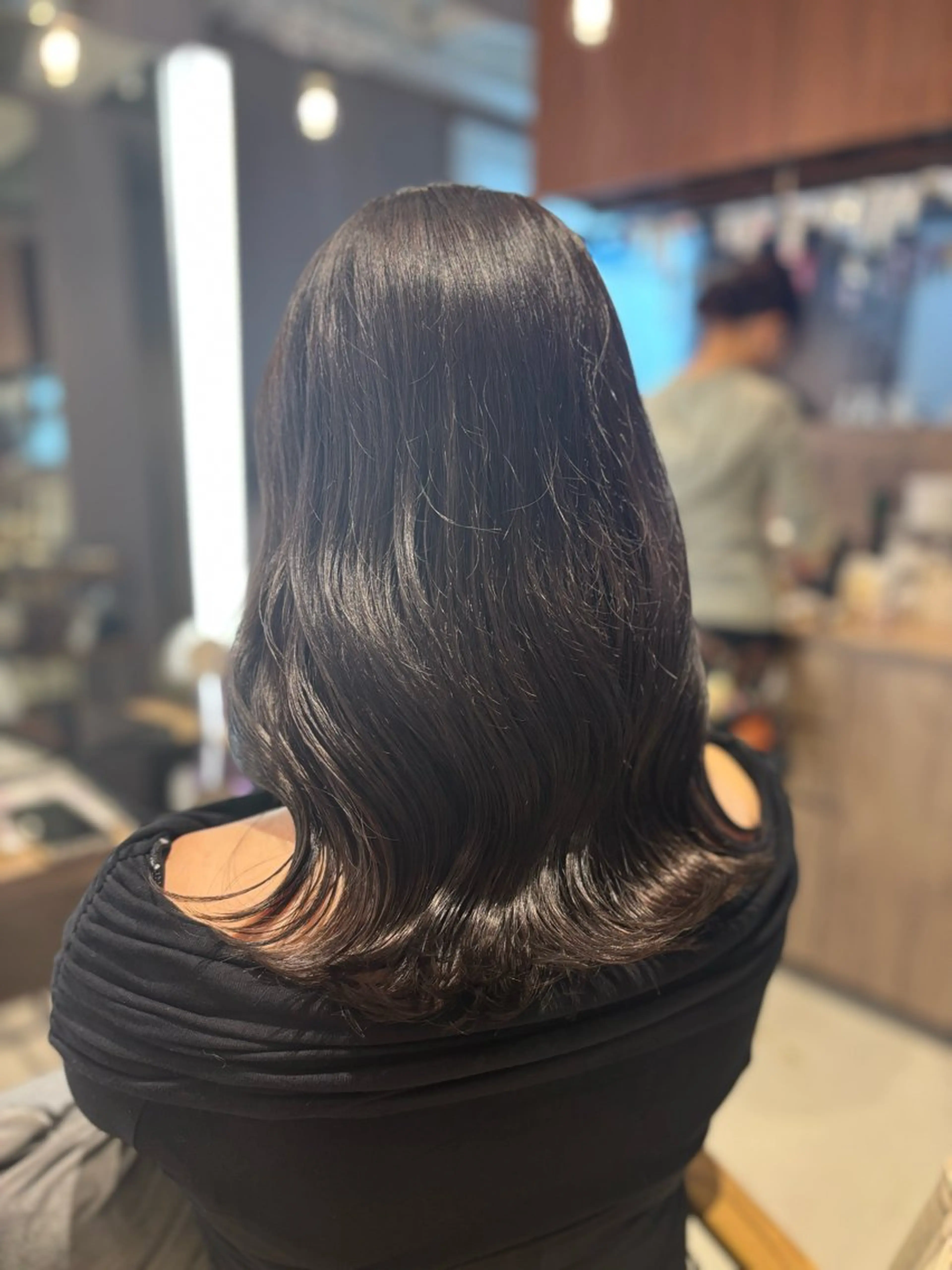 ミディアム カラー 透明感カラー カット ヘアカラー レイヤーカット/ボブ /nene🍥⋆*のヘアスタイル