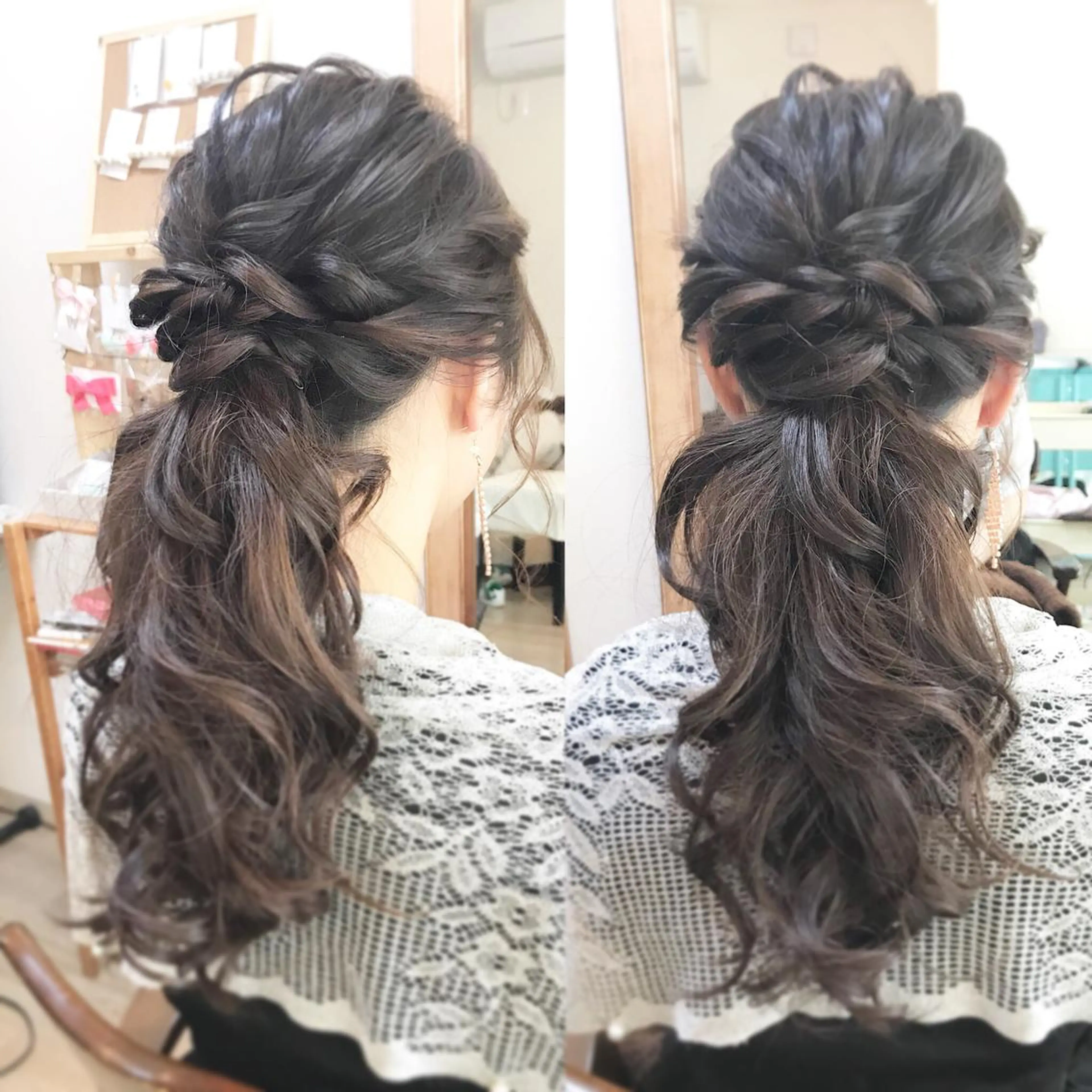 セミロング ヘアアレンジ ヘアセット ヘアメ/着付け 清水玲歌のヘアスタイル