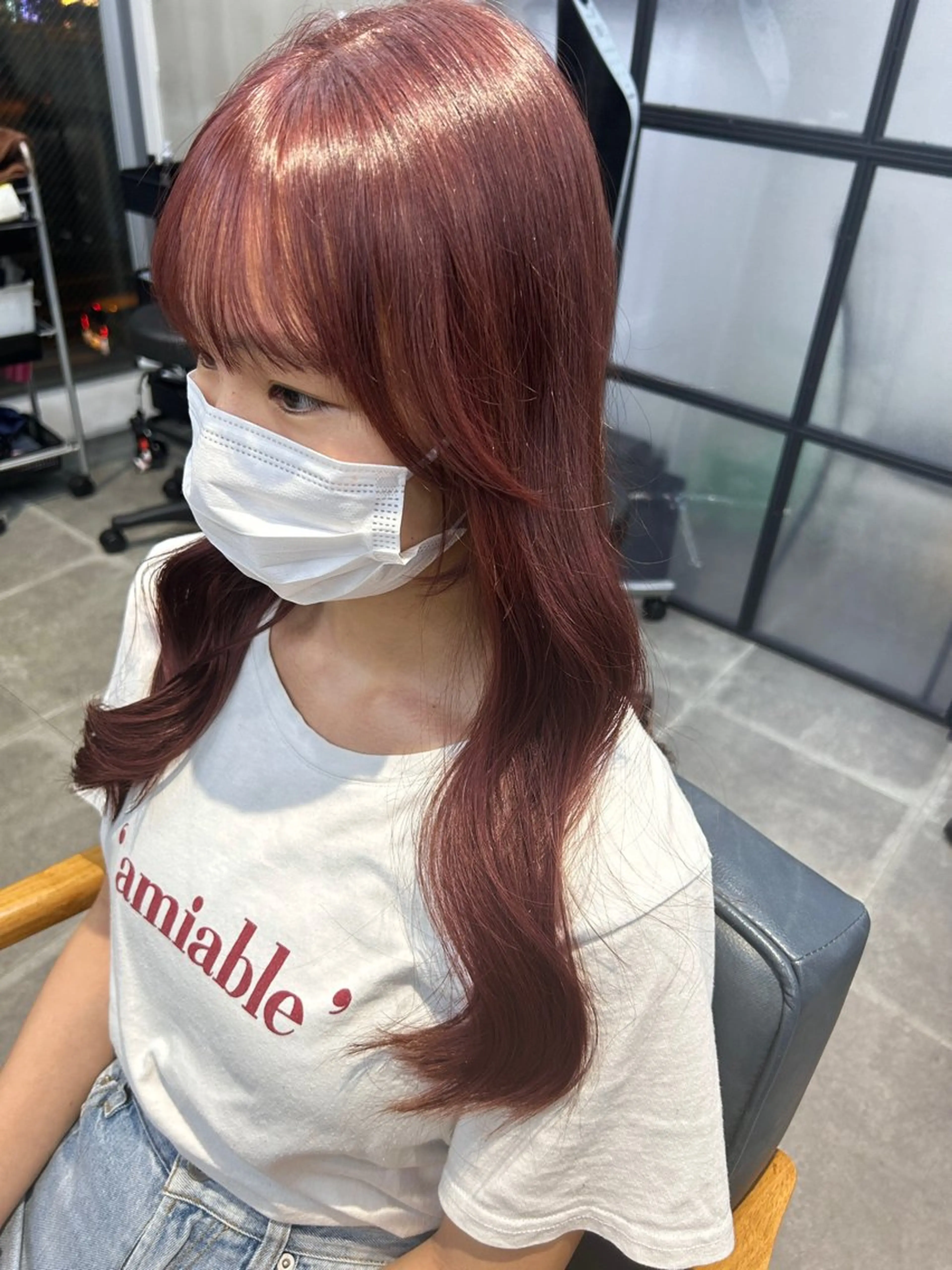 ロング カラー カット ヘアカラー トリートメント newi梅田🫧韓国 ヘア🫧sakiのヘアスタイル