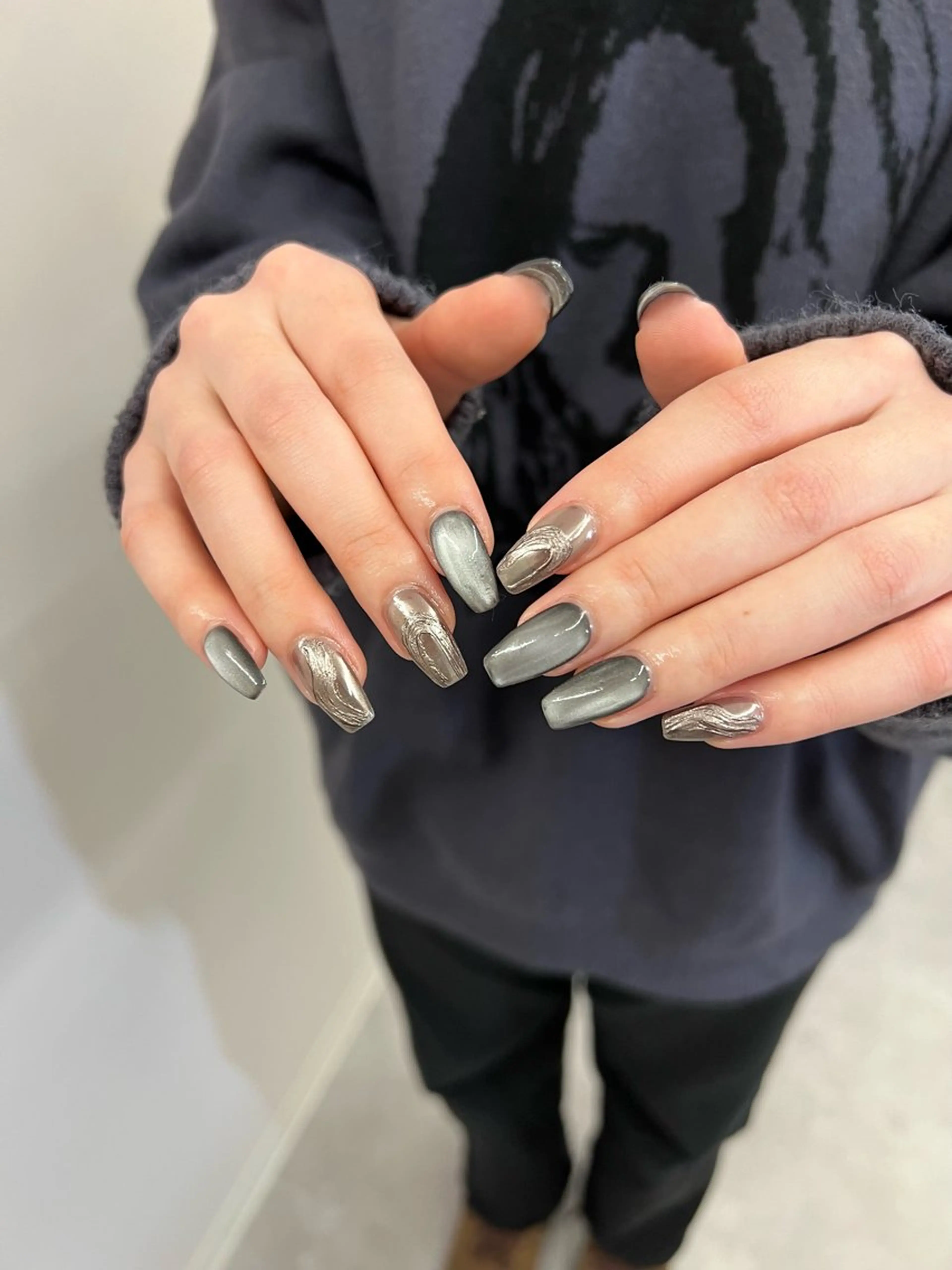 ネイル ジェルネイル マグネットネイル ニュアンスネイル パラジェル シンプルネイル ハンドネイル ハンドケア Bana_ Nailのその他イメージ