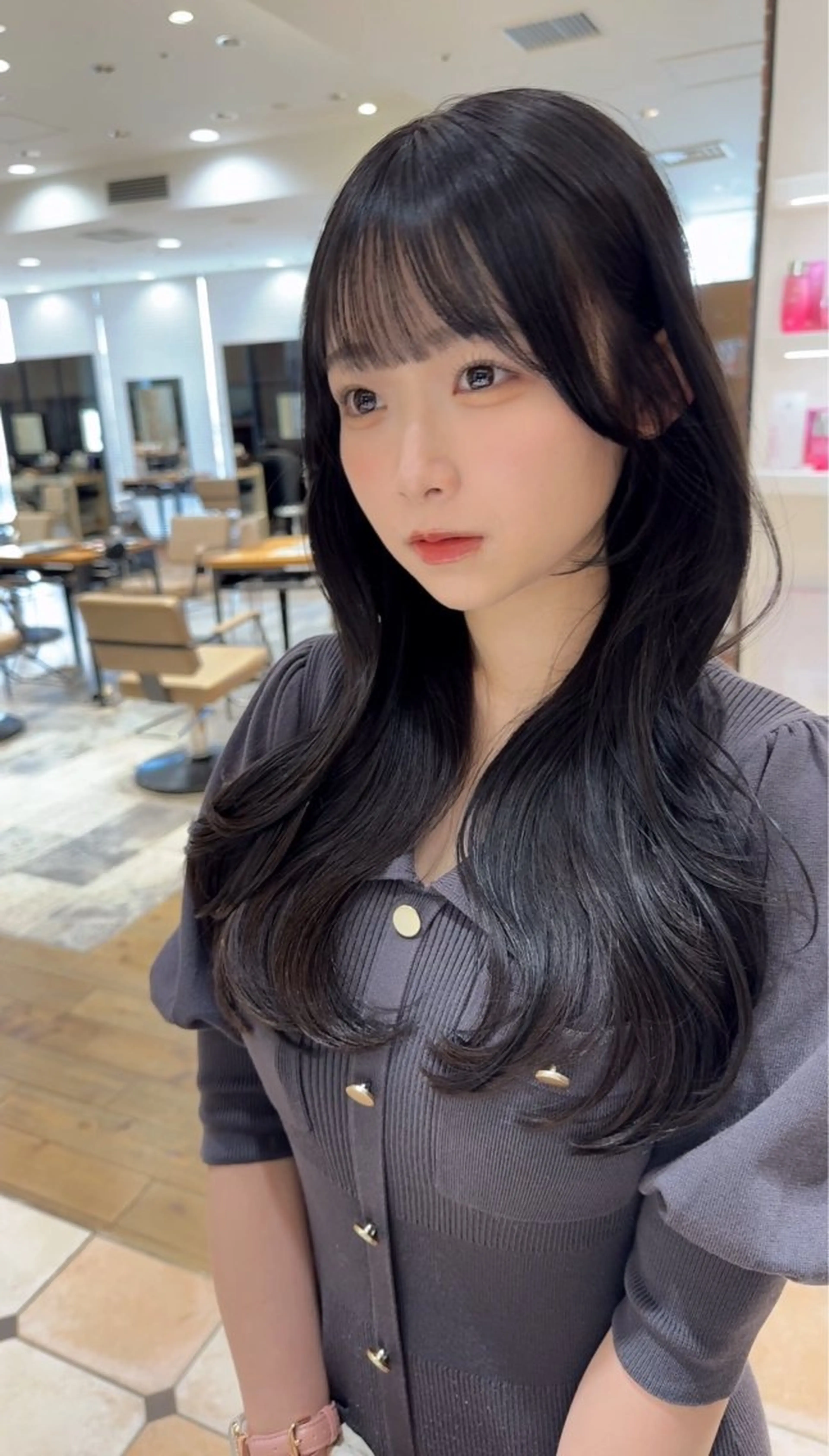 ロング カラー 透明感カラー くびれヘア 小顔カット 新宿／透明感カラー／ 韓国カラー／早野大空のヘアスタイル