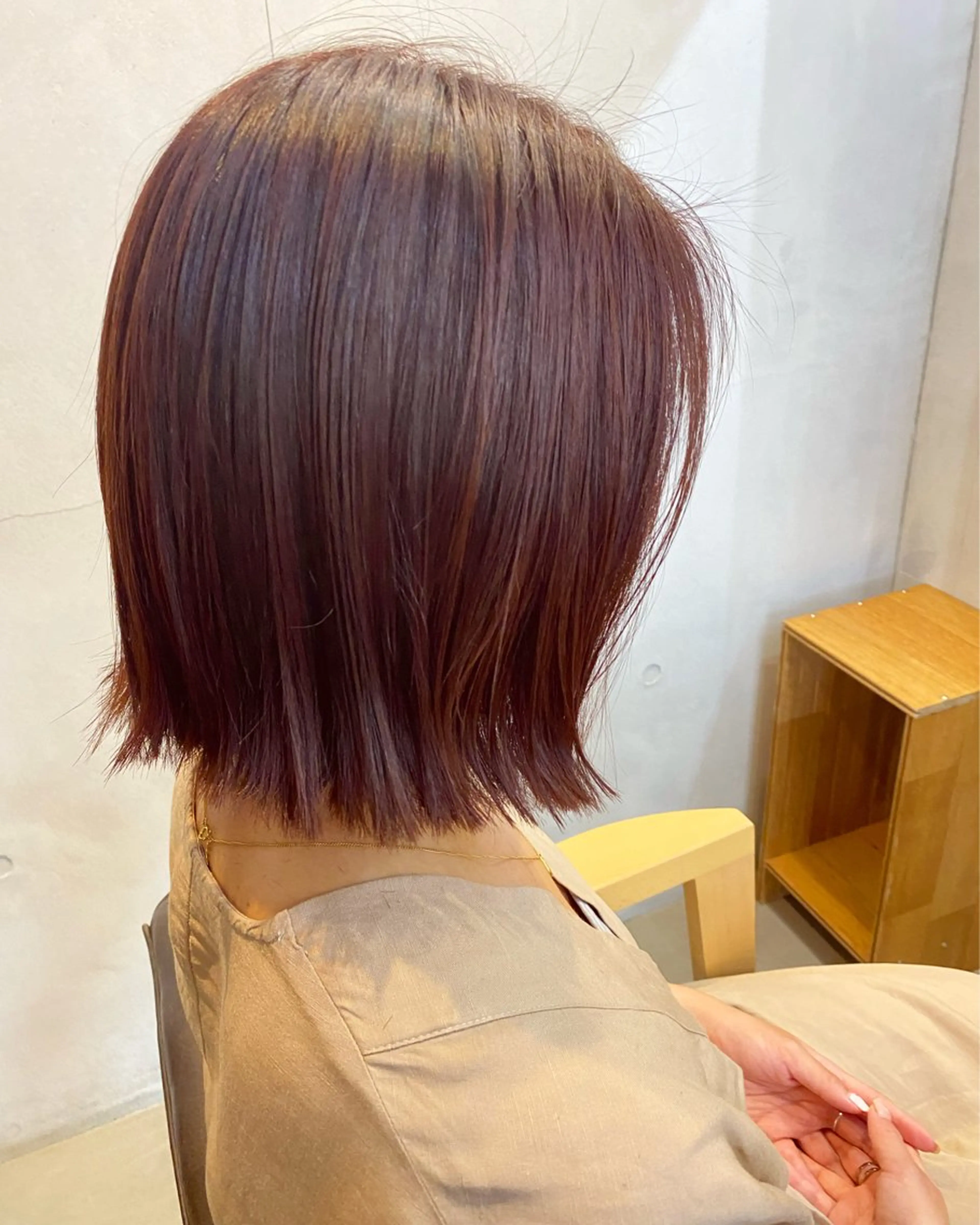 ショート カラー ショートボブ レッドカラー ボブ ショートヘア conne& ririのヘアスタイル