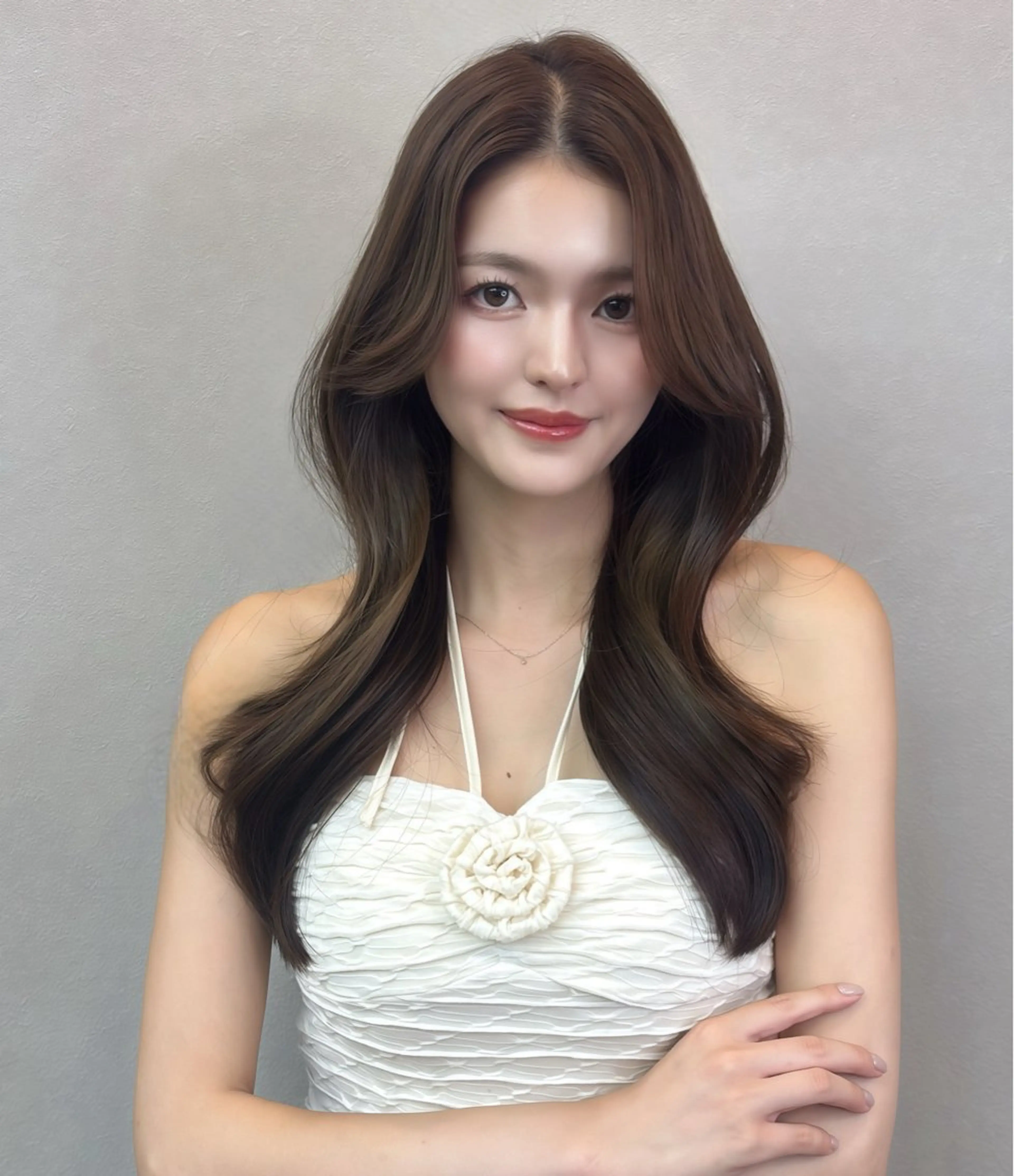 ロング 韓国風ヘア レイヤーカット カット トリートメント レイヤー/韓国ヘア ハイトーンAIRIのヘアスタイル
