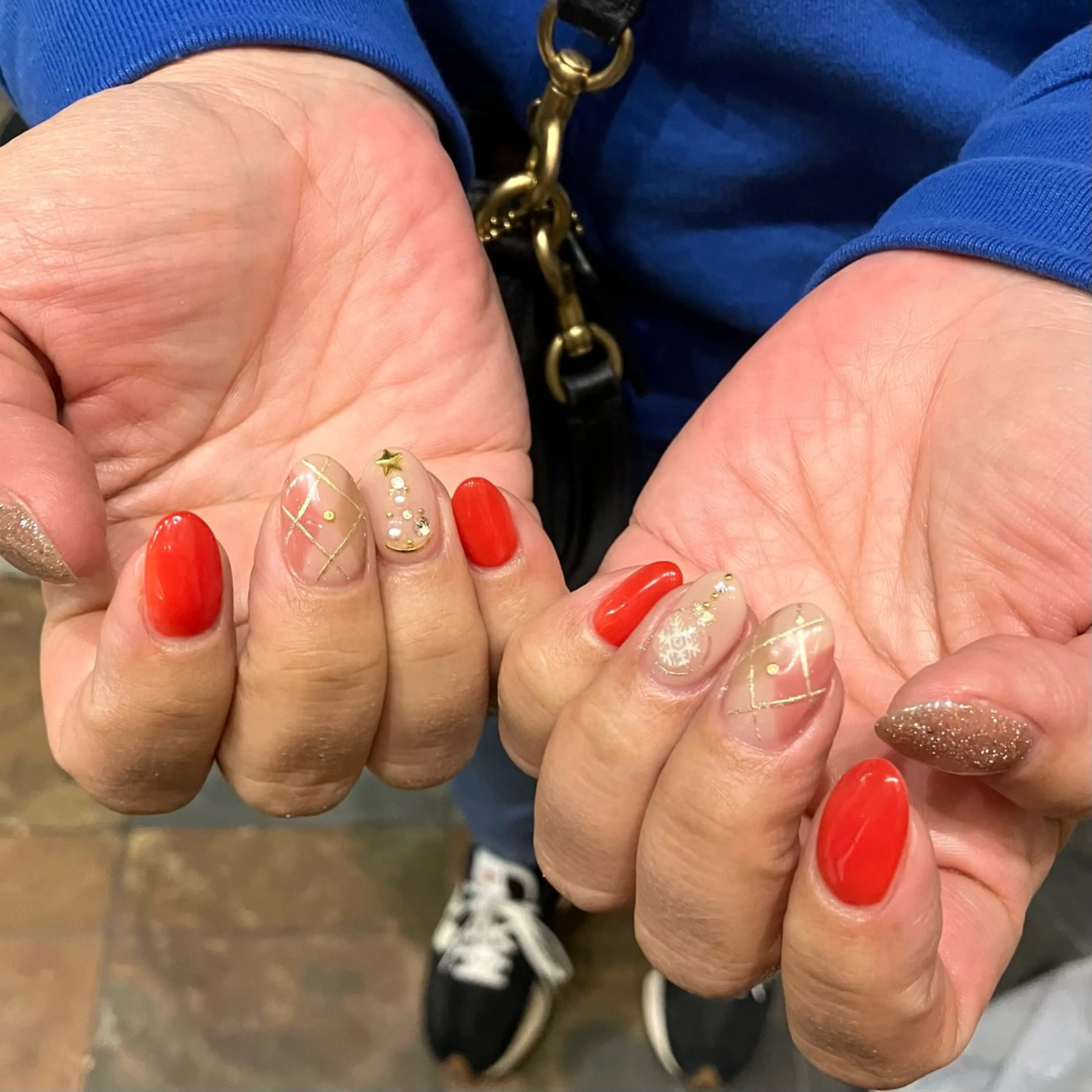 ネイル 冬ネイル クリスマス ハンドネイル Take Manaのネイルデザイン