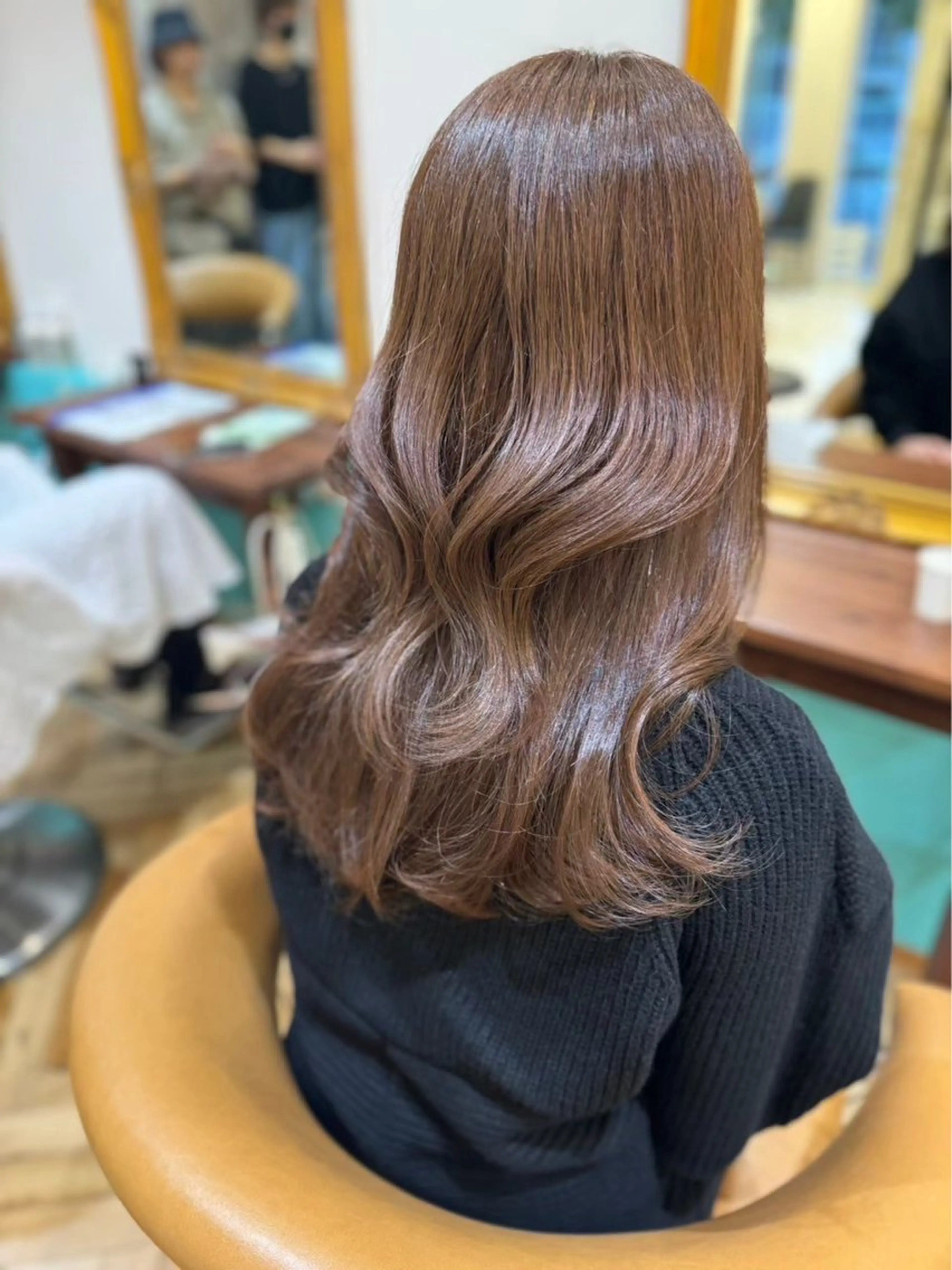 ロング ヘアカラー トリートメント みわ ゆいなのヘアスタイル