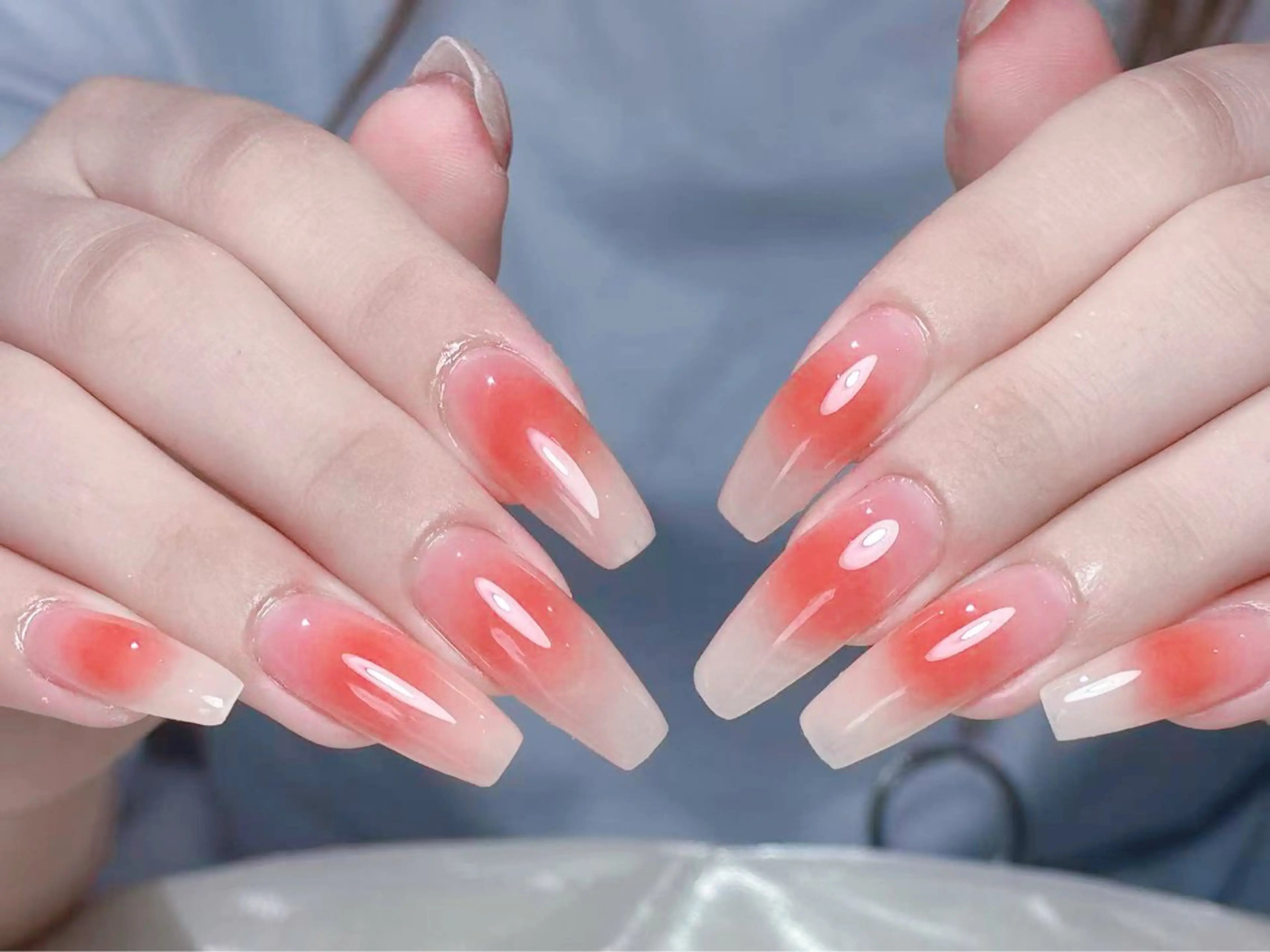 ネイル チークネイル 長さ出し フレンチネイル グラデーション マグネットネイル ハンドネイル ハンドケア ⭐️Dreamy Nail⭐️のネイルデザイン