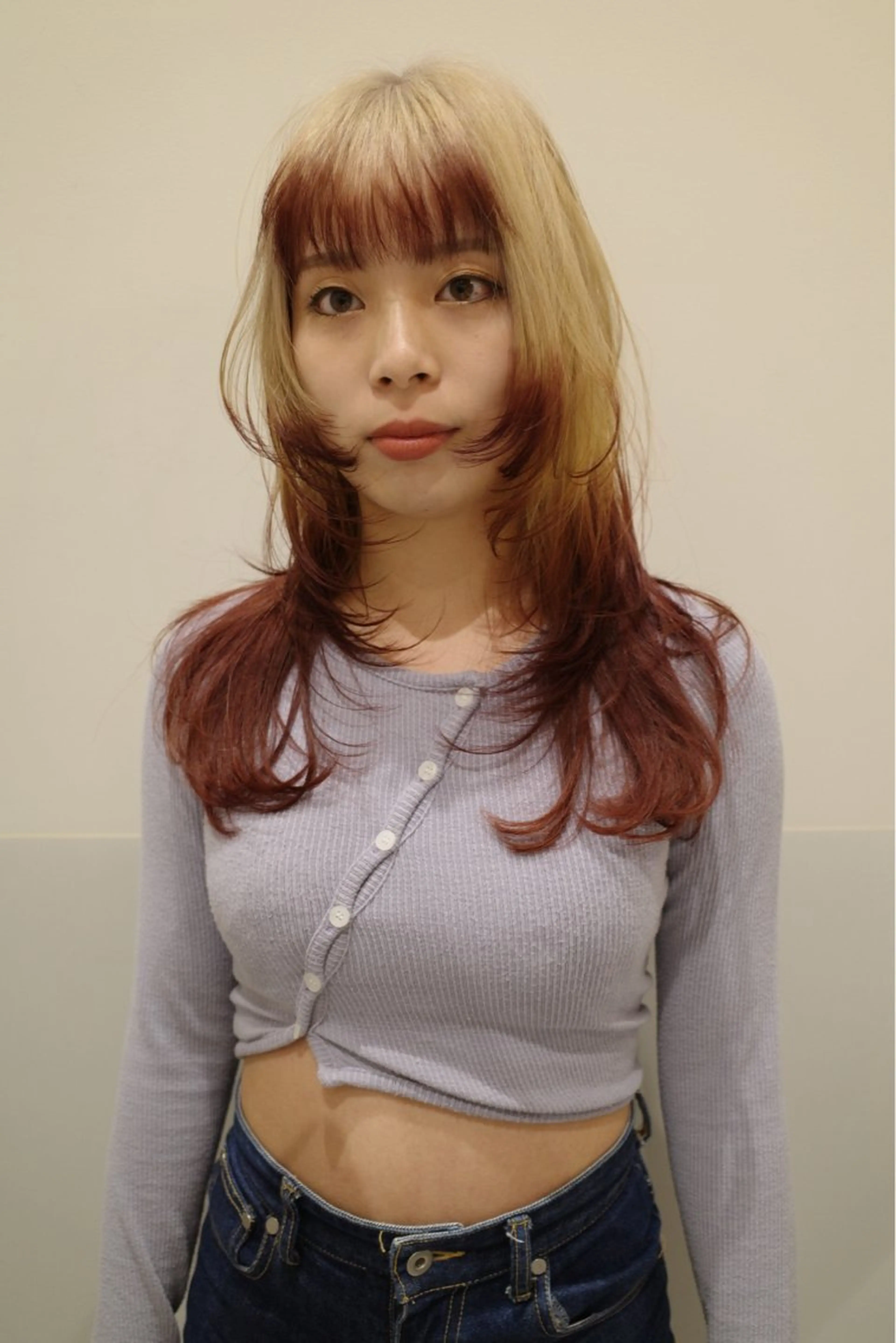 ミディアム カラー カット ヘアカラー トリートメント SALOWIN所属・ブリーチ🧹 ボブ✨レイヤーのヘアスタイル