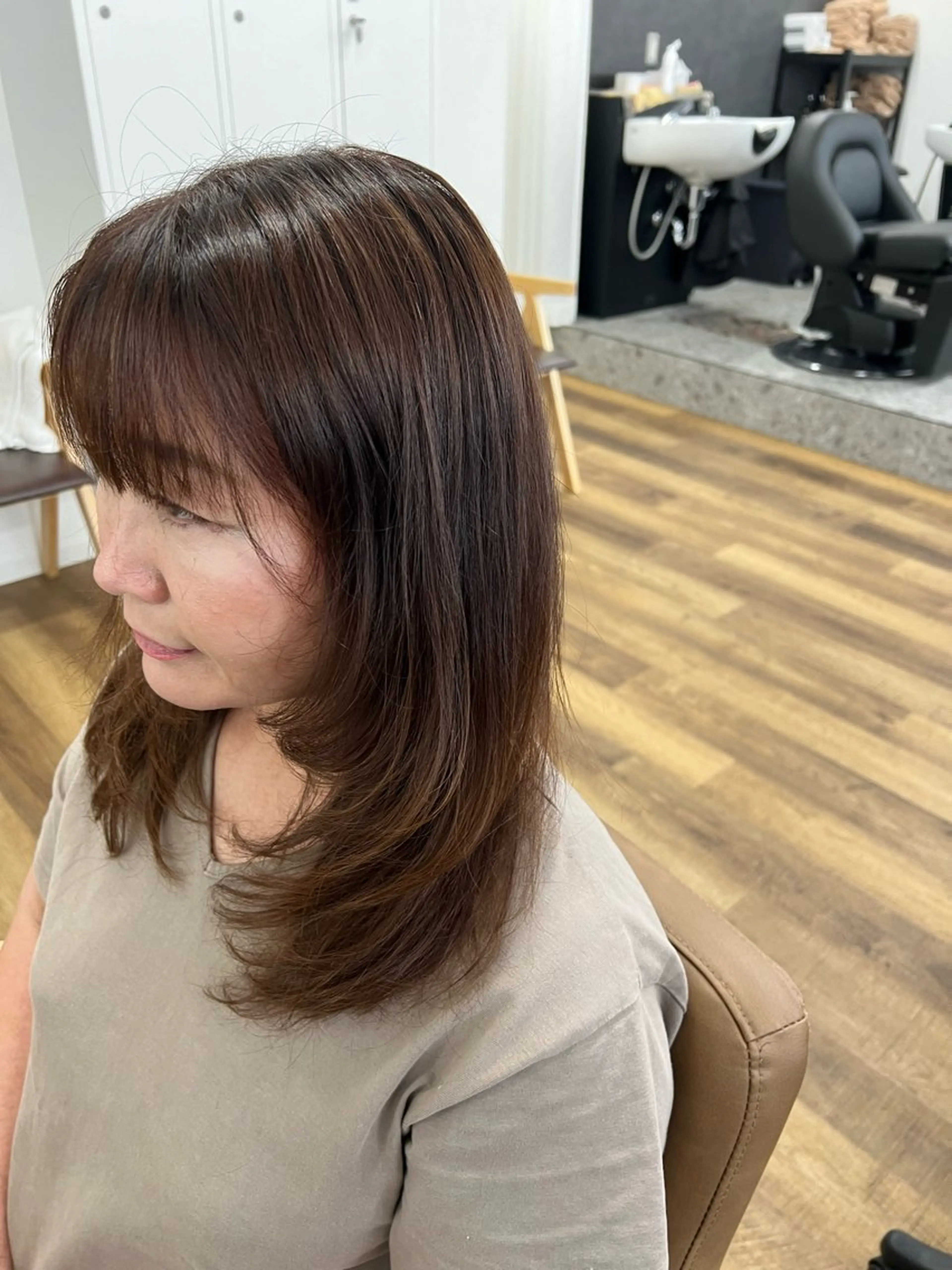 ロング カット ヘアカラー シンヤ/梅田/茶屋町 モデル募集中のヘアスタイル