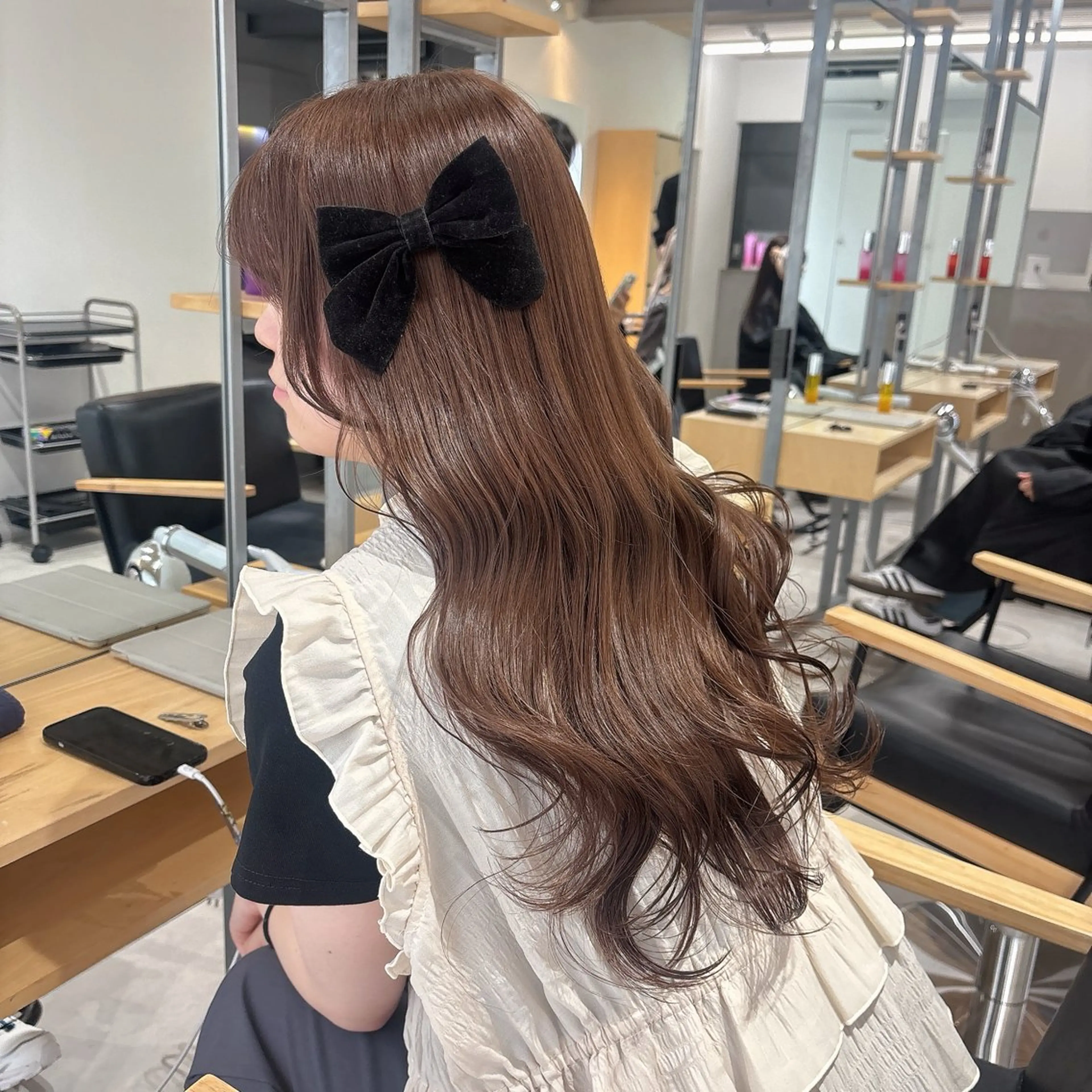 ロング ヘアカラー トリートメント ヘアセット 🎀ほの🎀 ミルクティー♡表参道のヘアスタイル