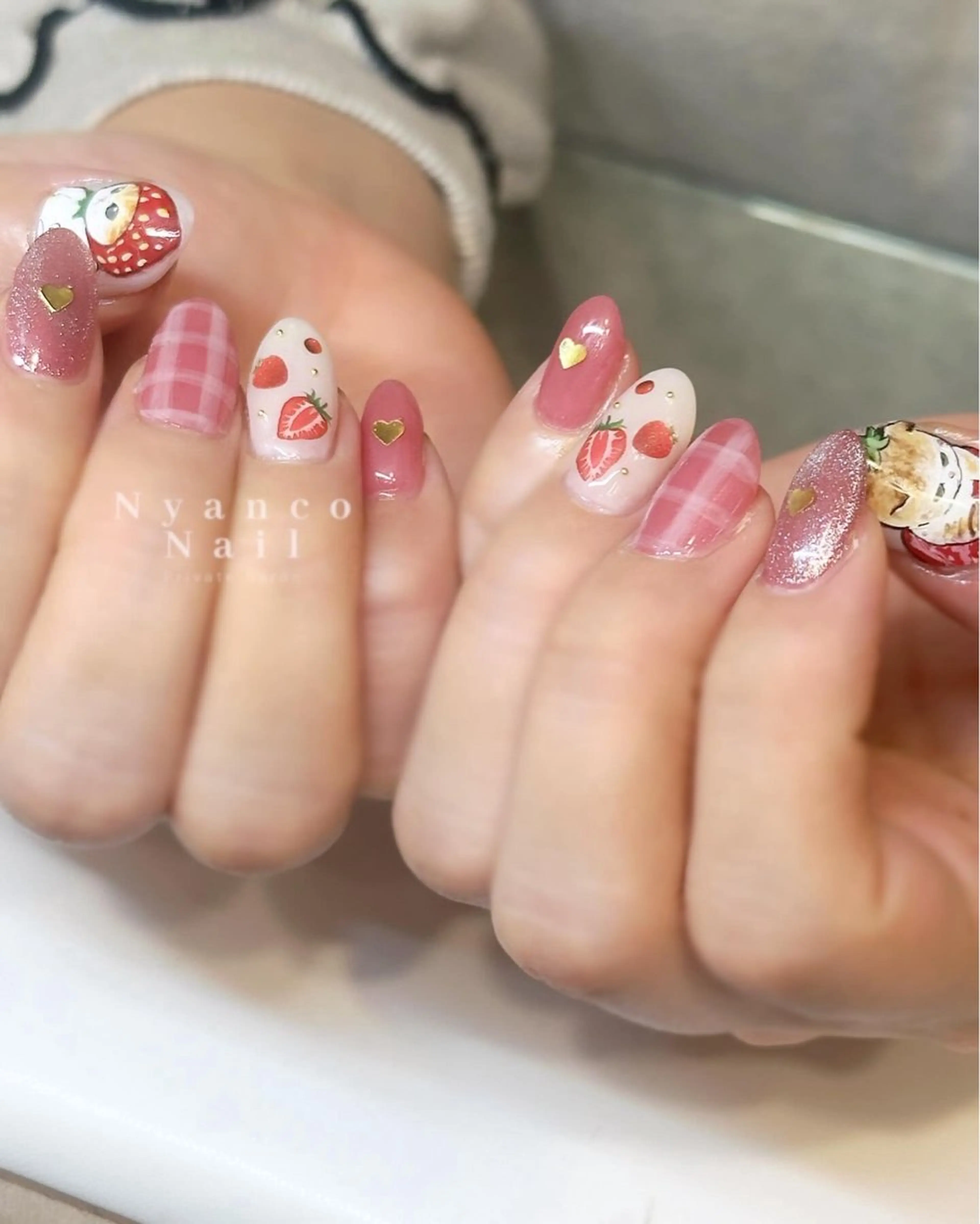 ネイル アートネイル ジェルネイル ガーリー 春ネイル Nyanco Nailのネイルデザイン