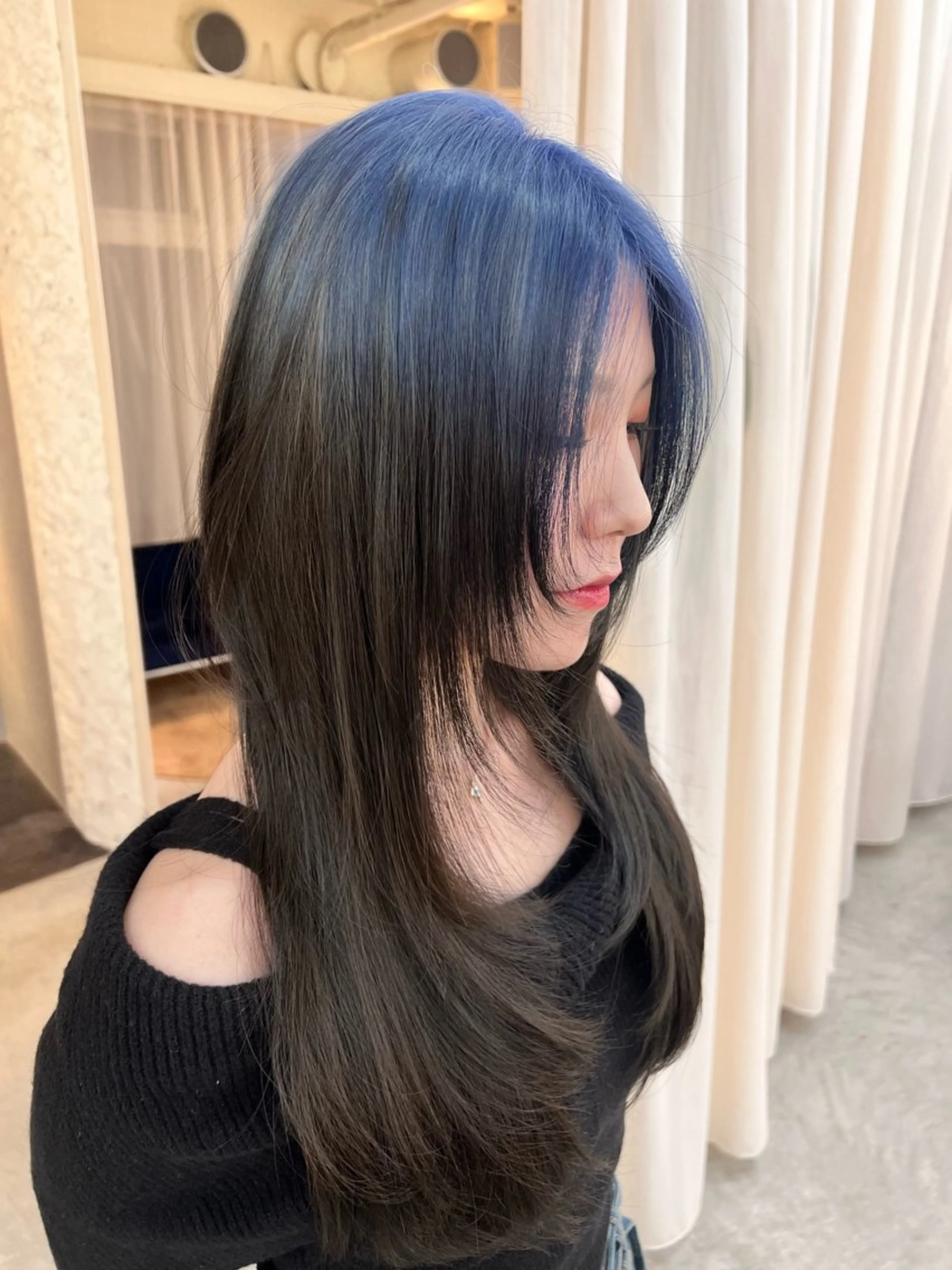 ロング カラー カット ヘアカラー haco＋所属・圧倒的デザイン力 店長🎨RENAのヘアスタイル