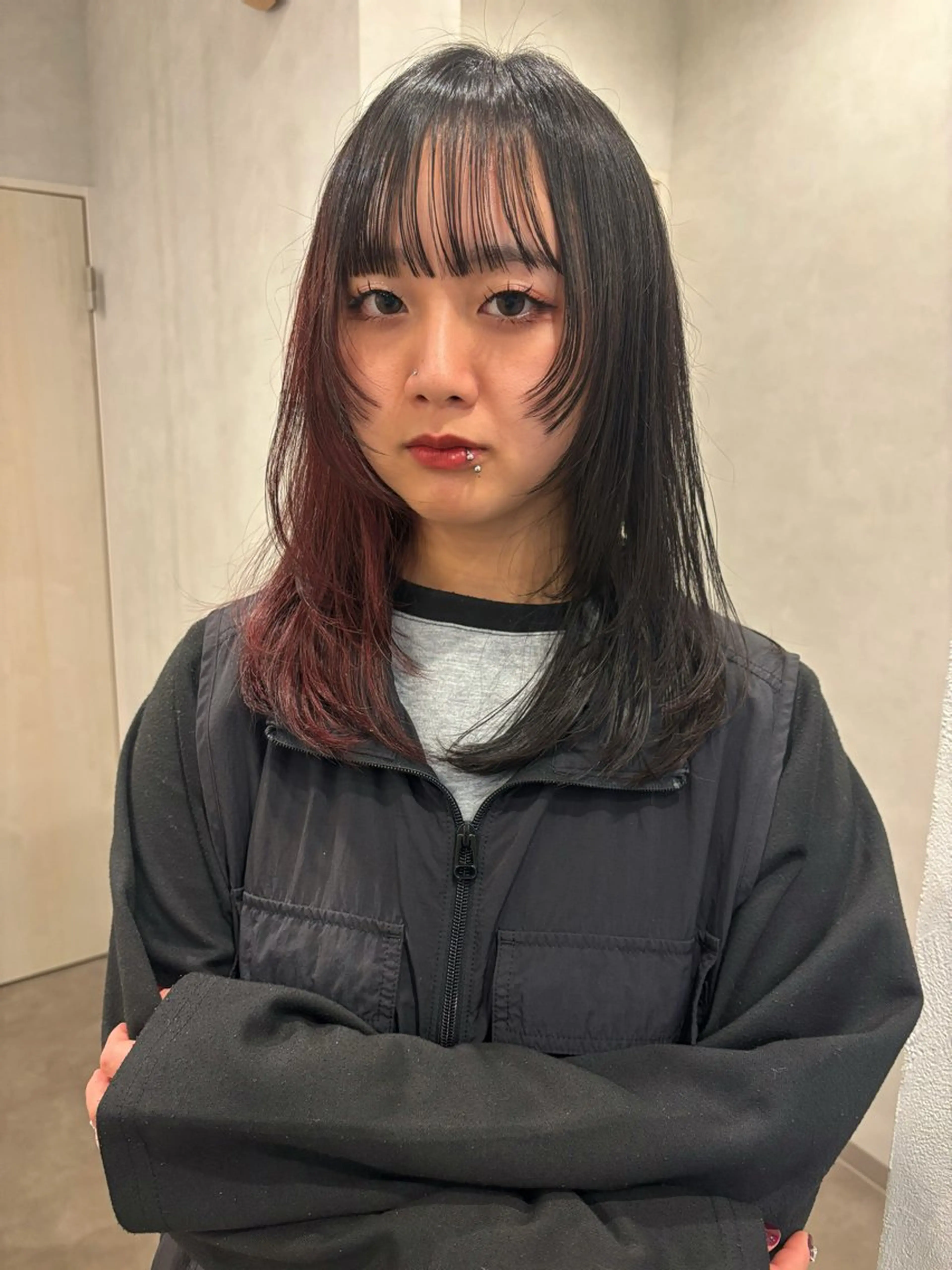 ロング 顔周りカット レイヤーカット 小顔カット カット LittleGarden所属・リトルガーデン/ yuka🧁‎‎のヘアスタイル