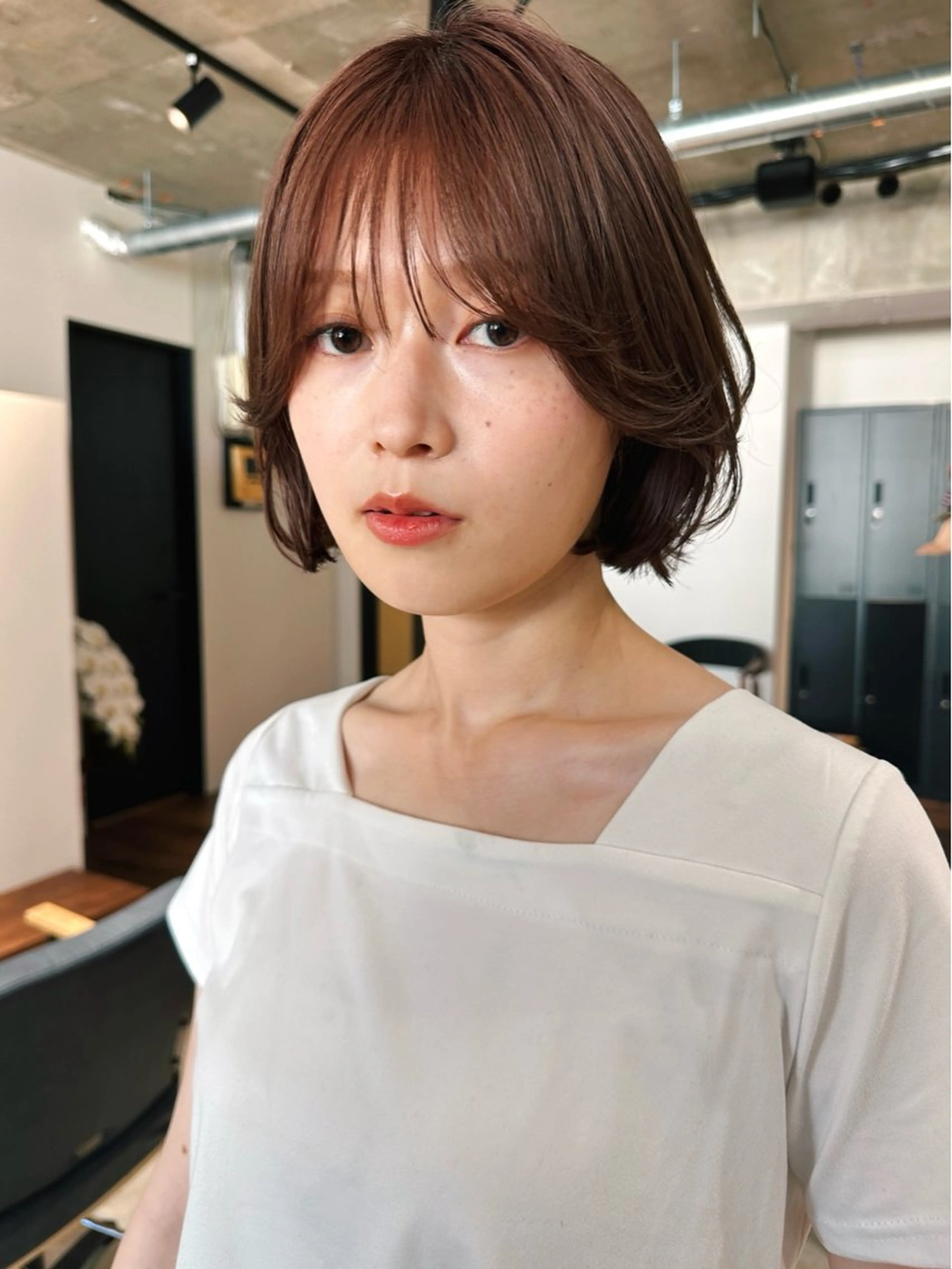 ショート カラー パーマ カット ヘアカラー ヘッドスパ 🎀小顔×似合わせ× 透明感カラー🎀のヘアスタイル