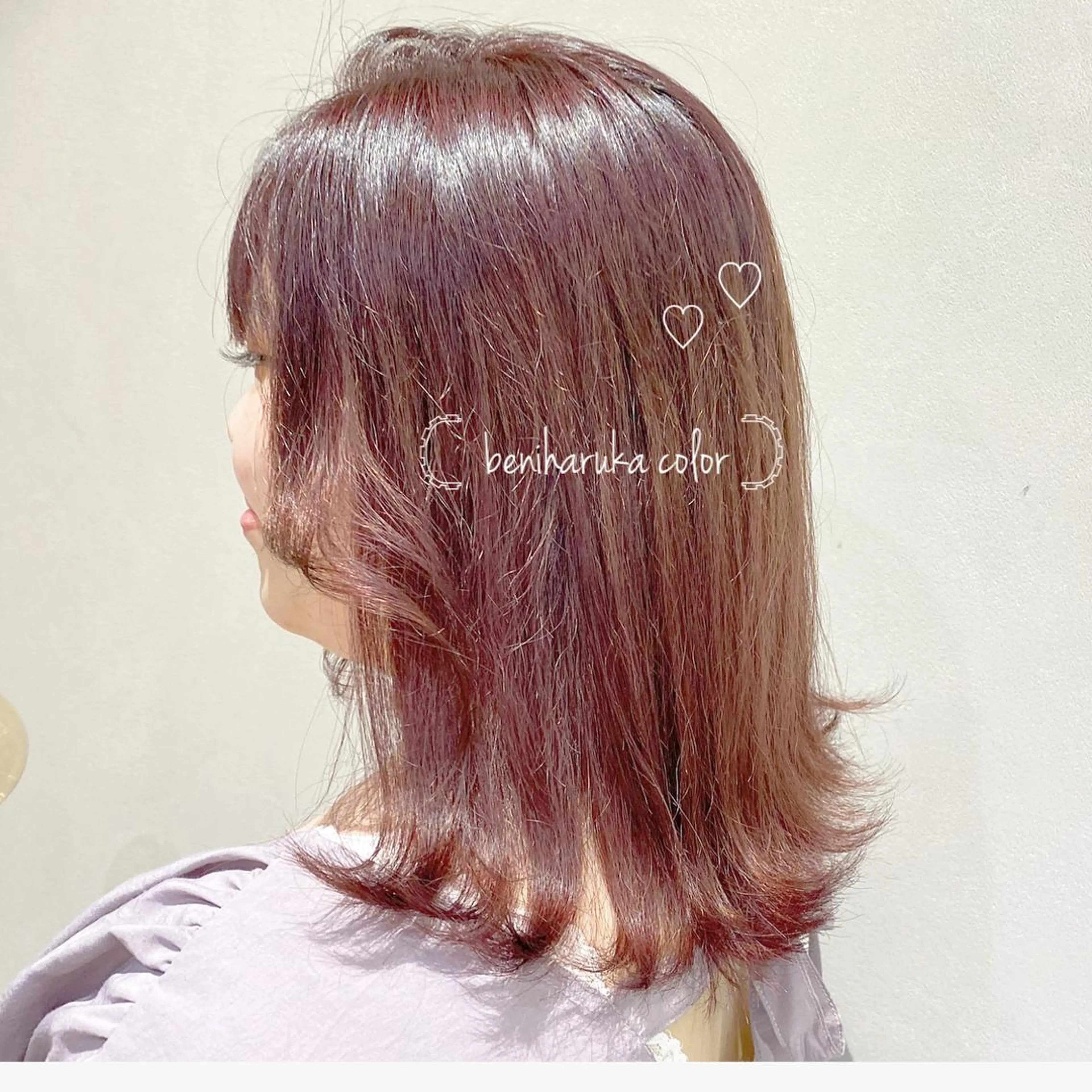 セミロング ヘアカラー トリートメント ヘアセット sweep天神☁️ ルカ┊透明感カラーのヘアスタイル