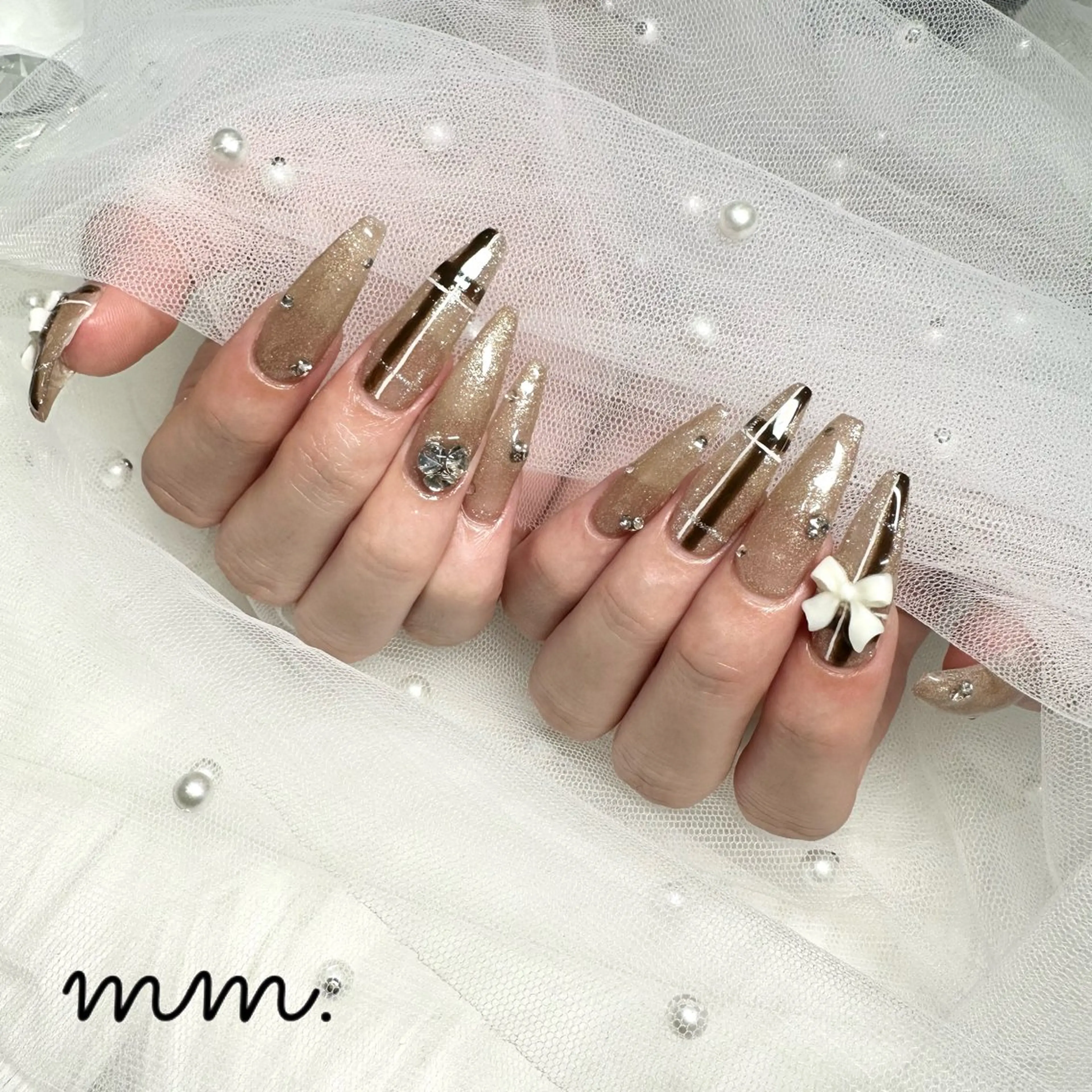 ネイル ハンドネイル 🩷🩵mm.大宮 Riyo🧸🩵🩷のネイルデザイン