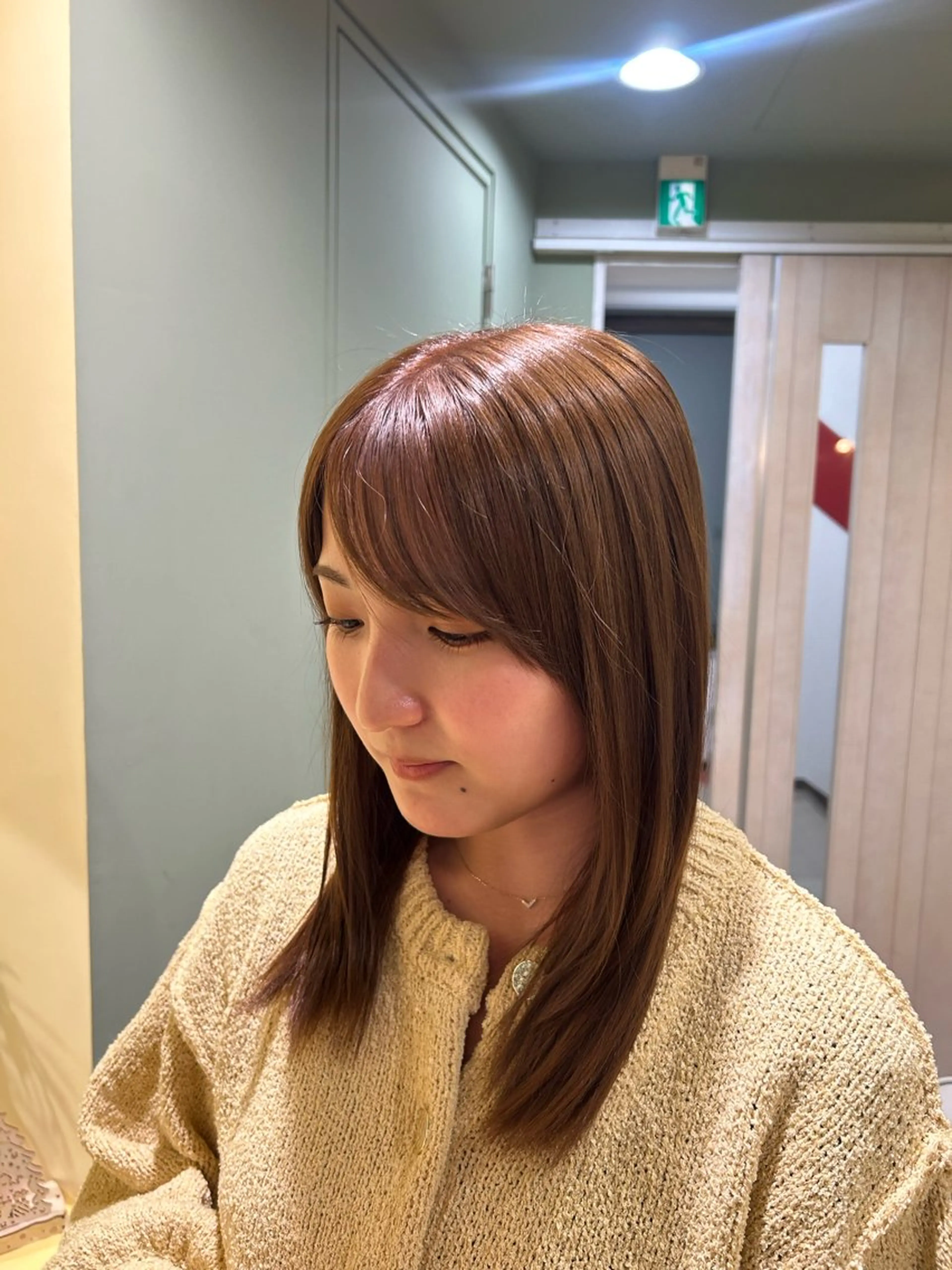 ミディアム カラー ブラウンカラー オレンジ オレンジブラウン uta所属・カットモデル募集 トモカのヘアスタイル