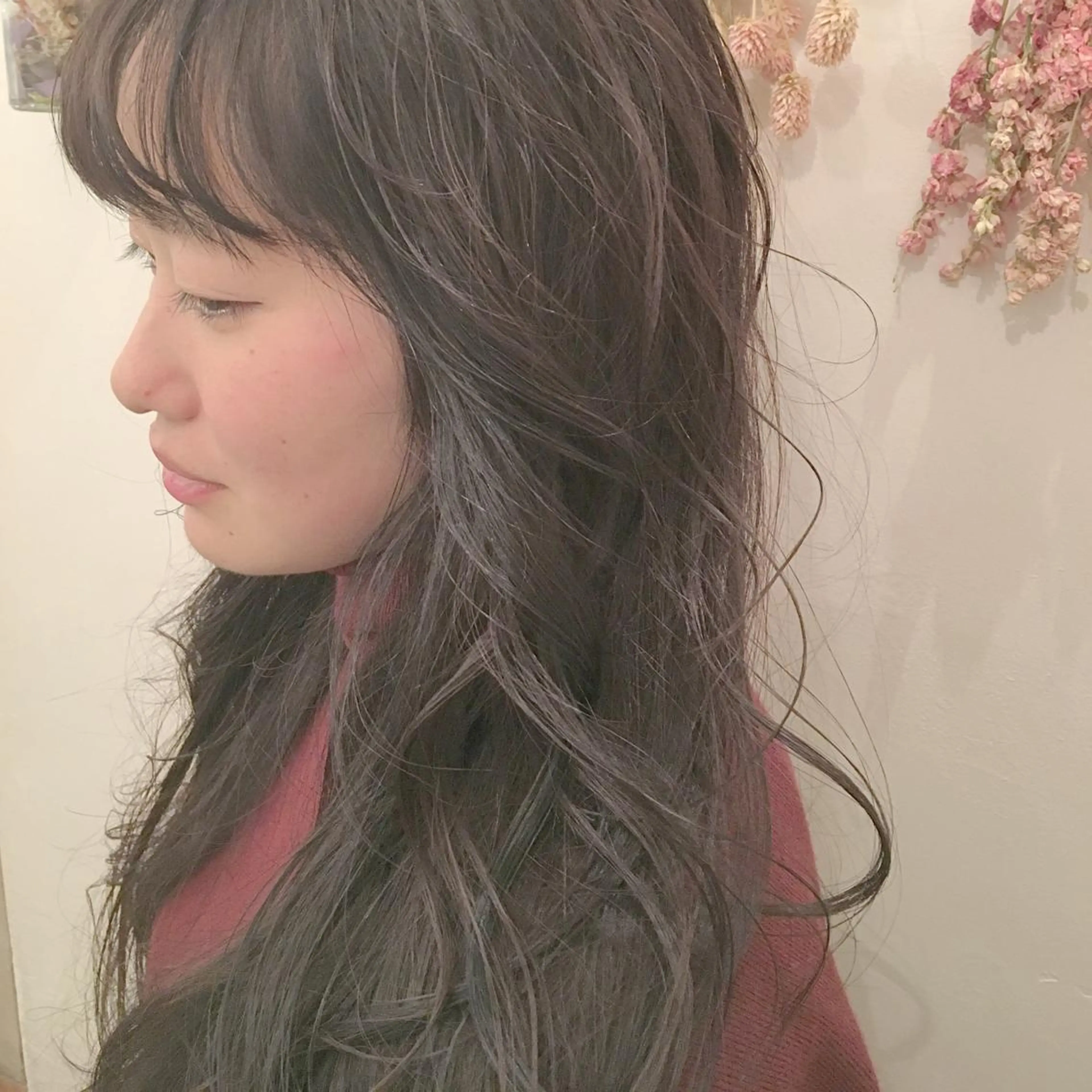 ロング パープルカラー 丸みボブ ショート manamiのヘアスタイル