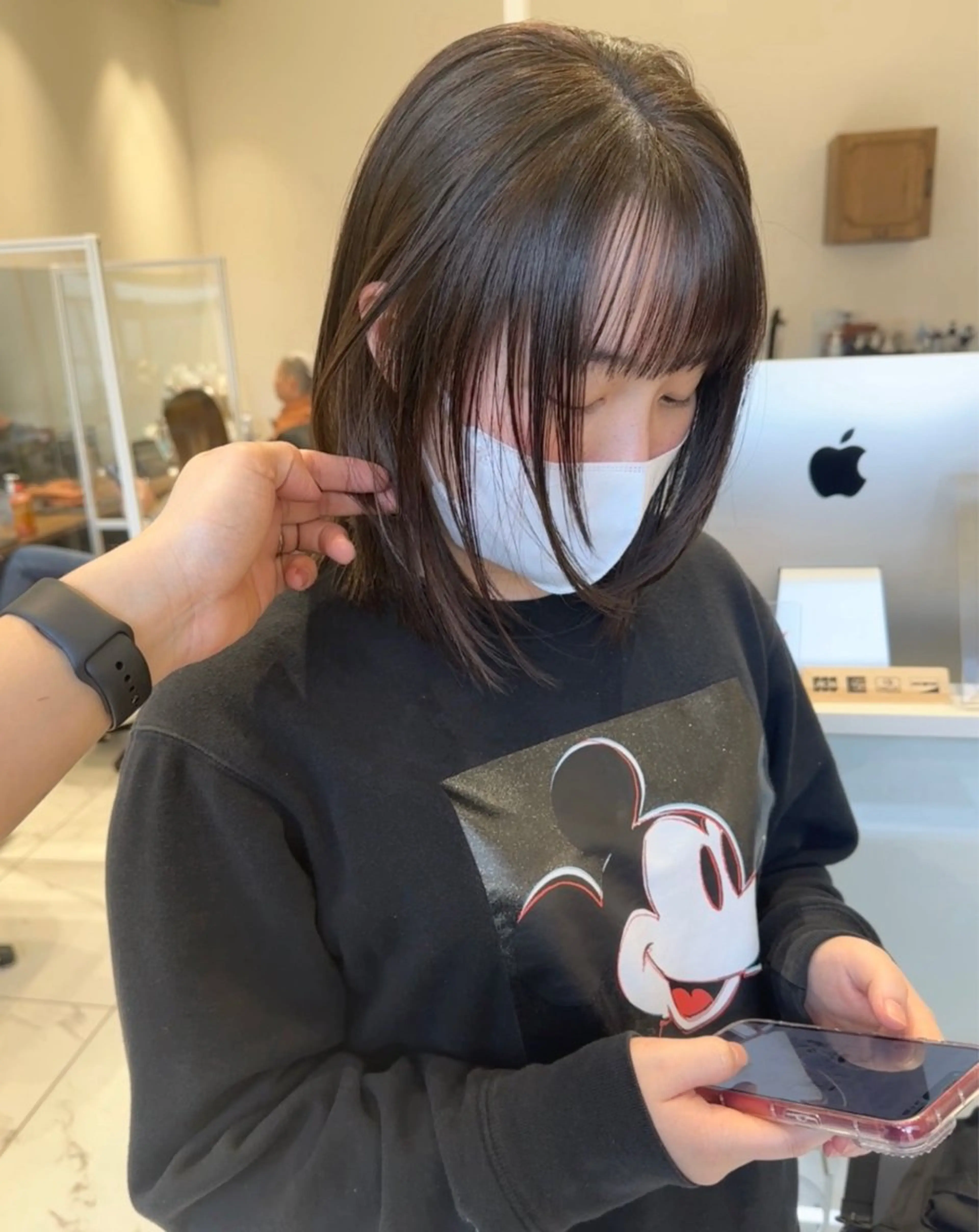 前髪カット+髪質改善カラー+髪質改善トリートメント✨の写真