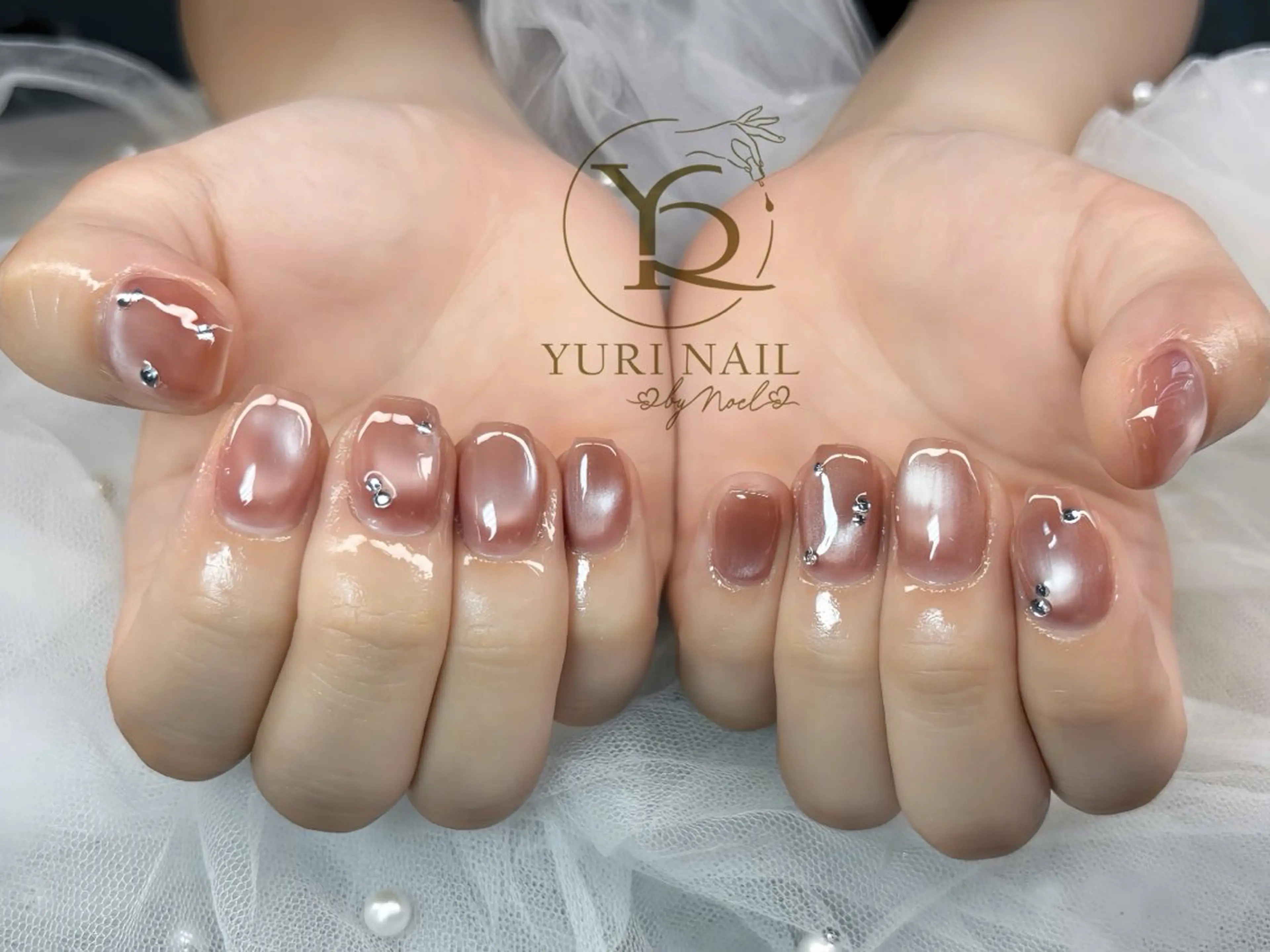 ネイル チークネイル フットネイル グラデーション 韓国ネイル 持ち込み ハンドネイル フットネイル ハンドケア YURI Nail Narita所属・YURI Nail NARITAのネイルデザイン