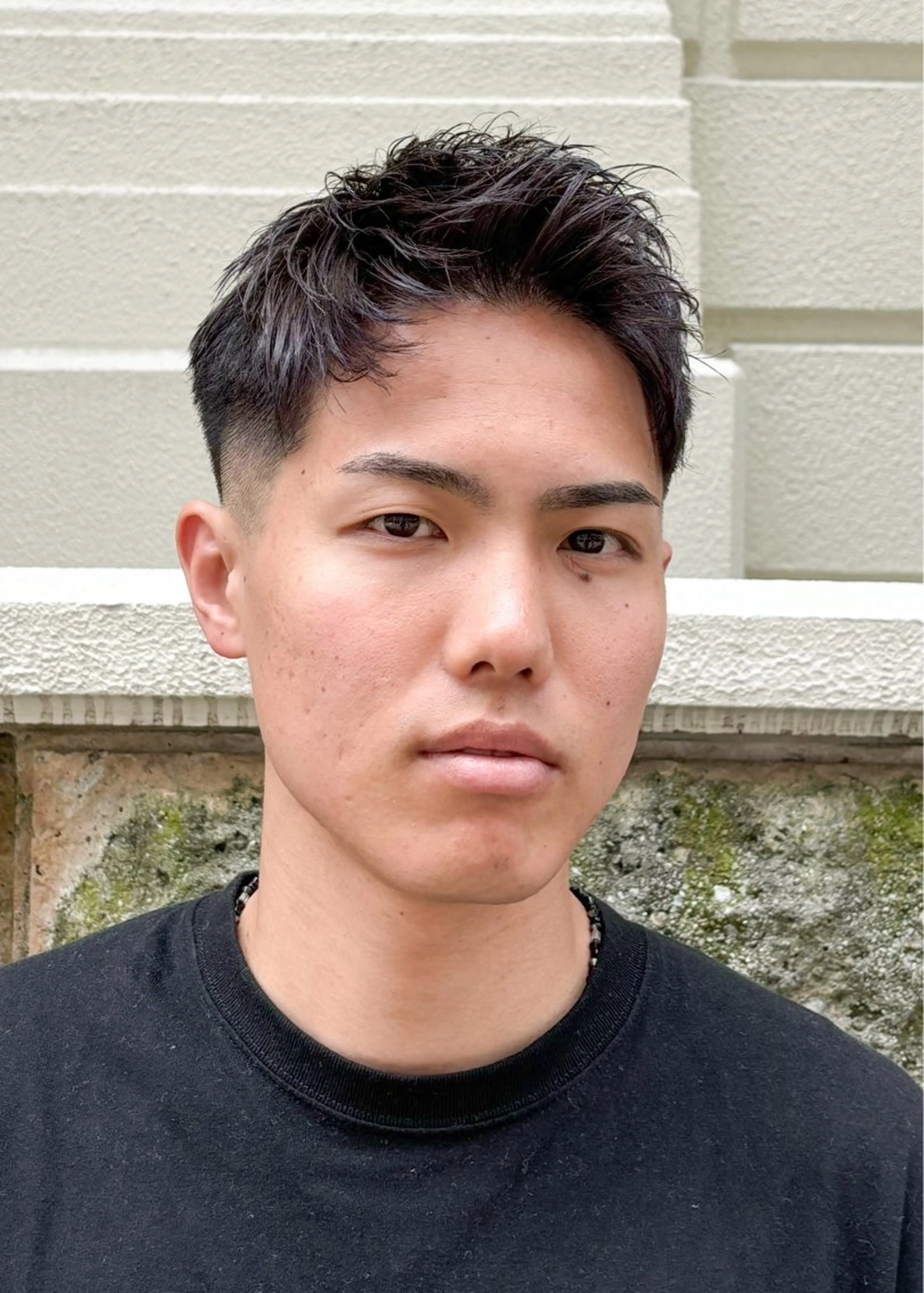 ショート カラー メンズ アップバング メンズブリーチ ブリーチ グラデーションカラー カット ヘアカラー DAD　BARBERSHOP所属・三宮メンズカット ヨシイッキのヘアスタイル