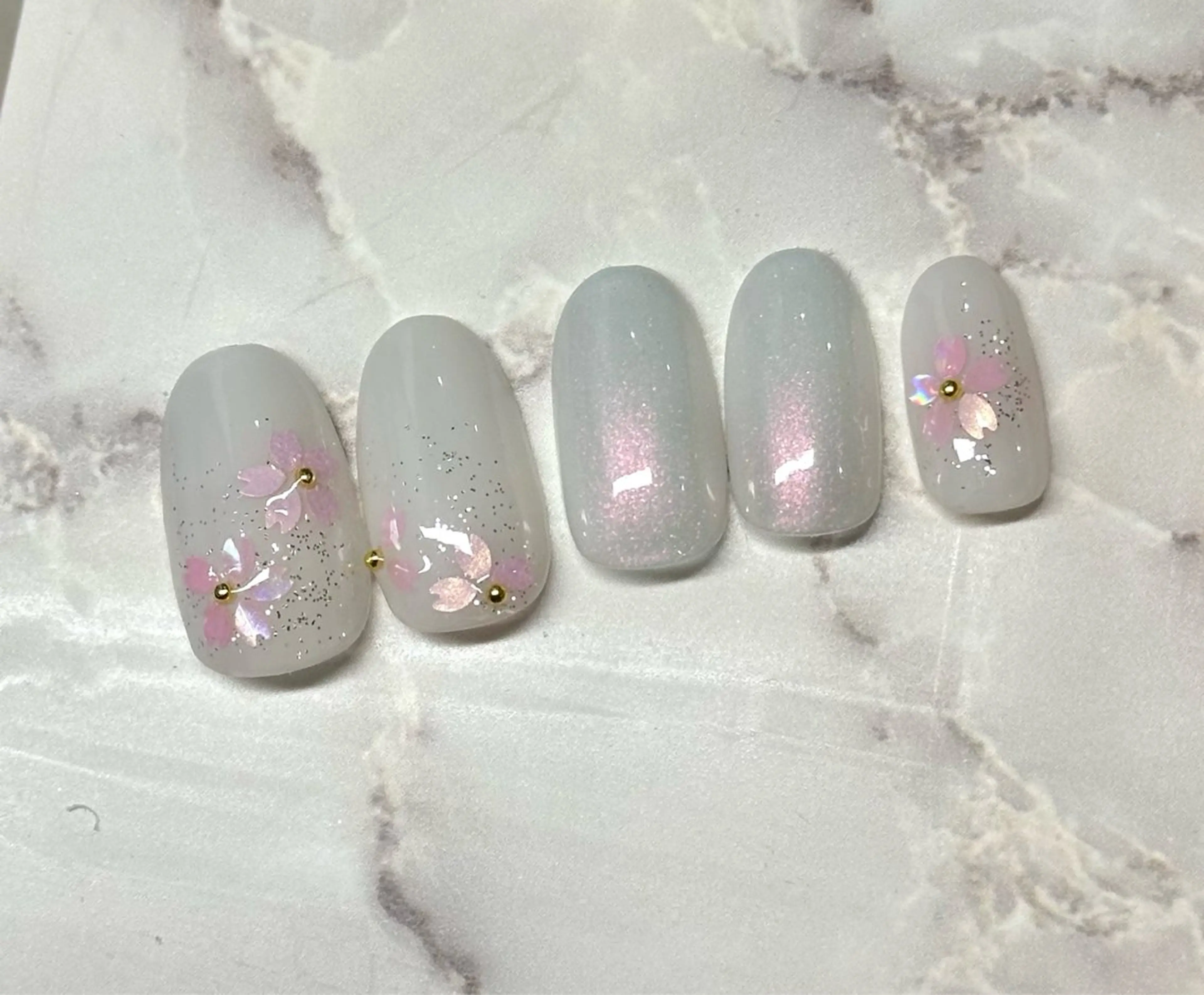 ネイル 桜ネイル 入学式 卒業式 オフィスネイル シンプルネイル wellmoon Tanaのネイルデザイン