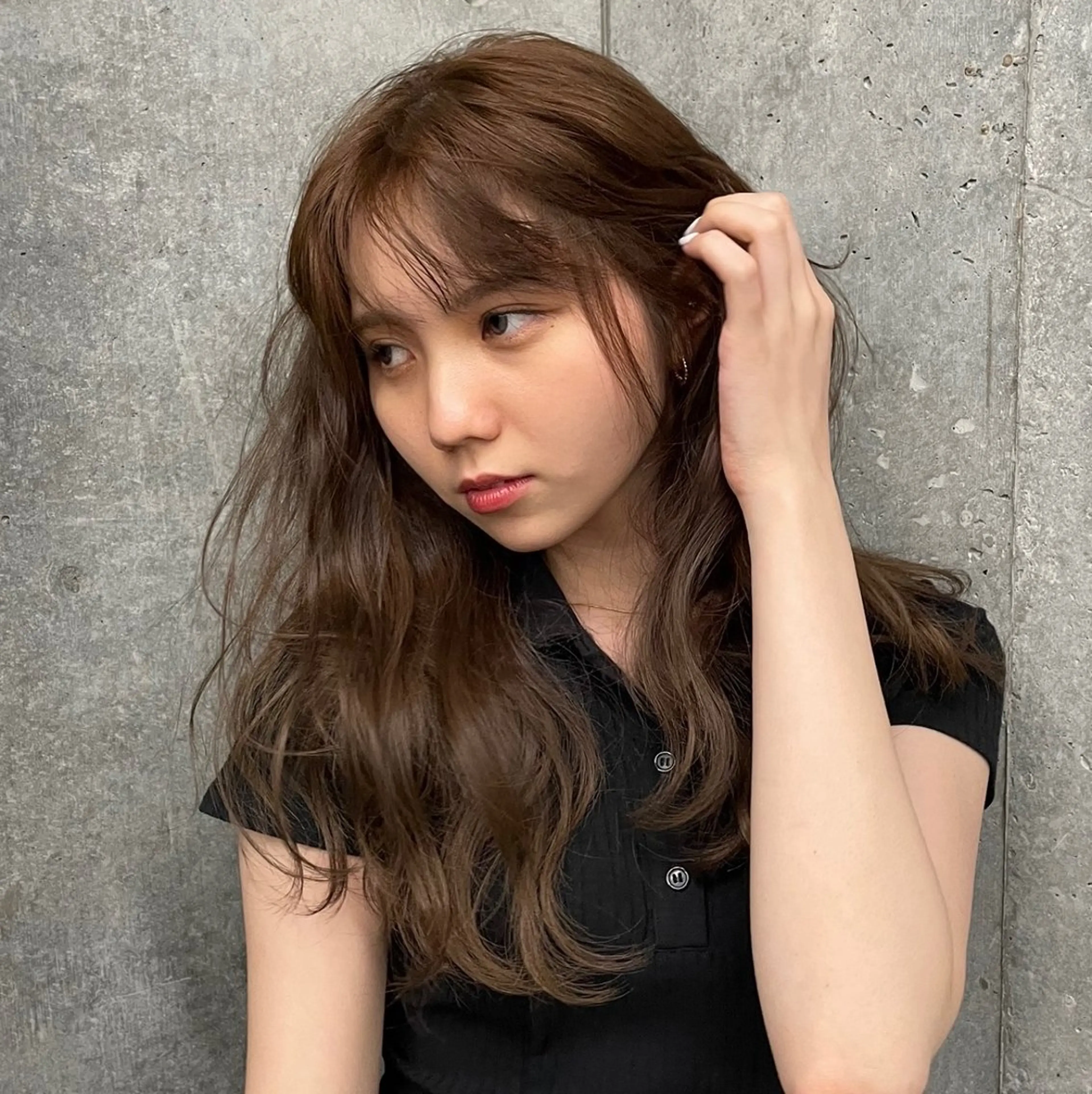 セミロング カラー ヘアアレンジ カット ヘアカラー トリートメント ヘッドスパ Mizobe misakiのヘアスタイル