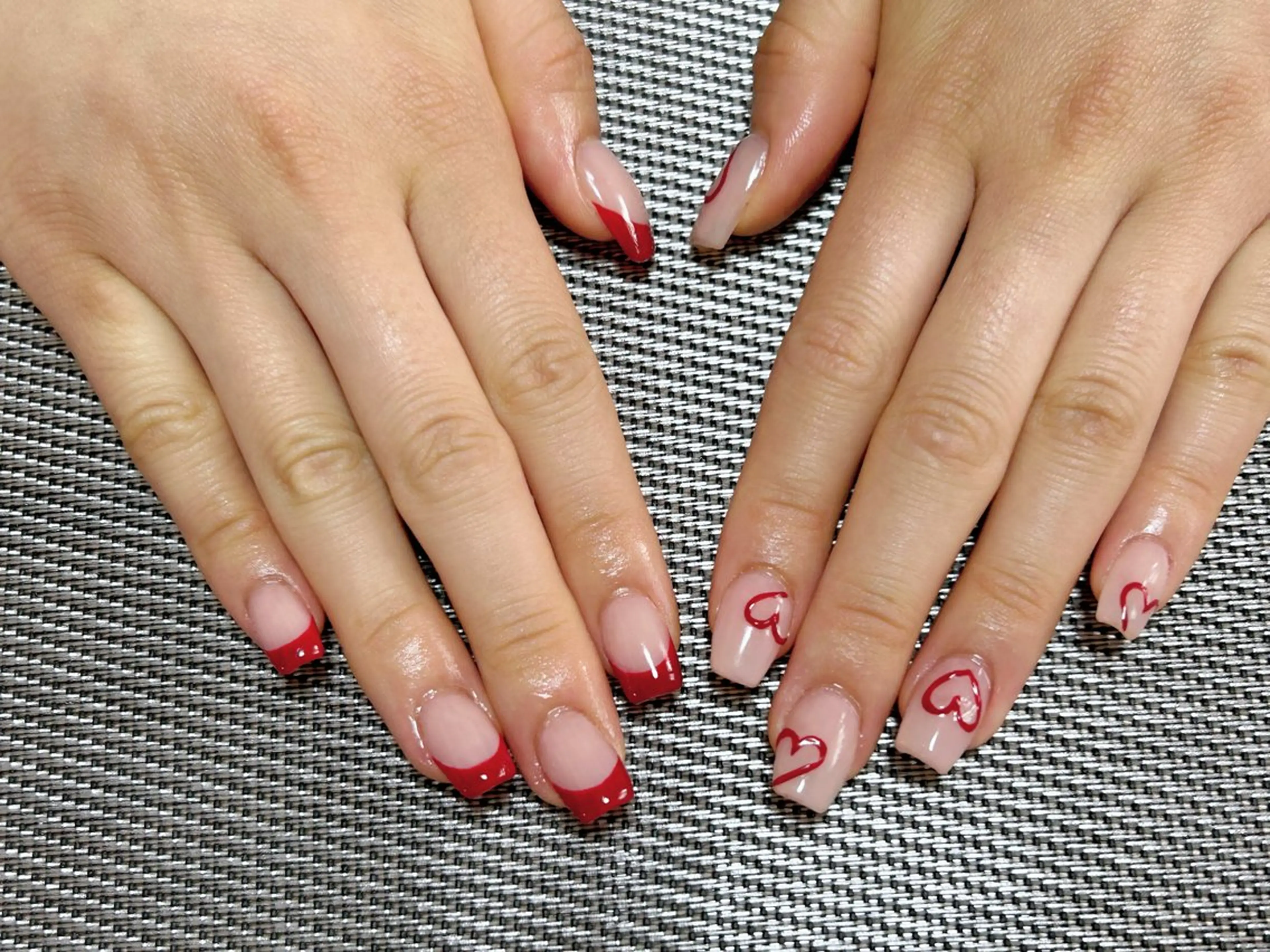 ネイル ハート スカルプネイル ハンドネイル i nailのネイルデザイン