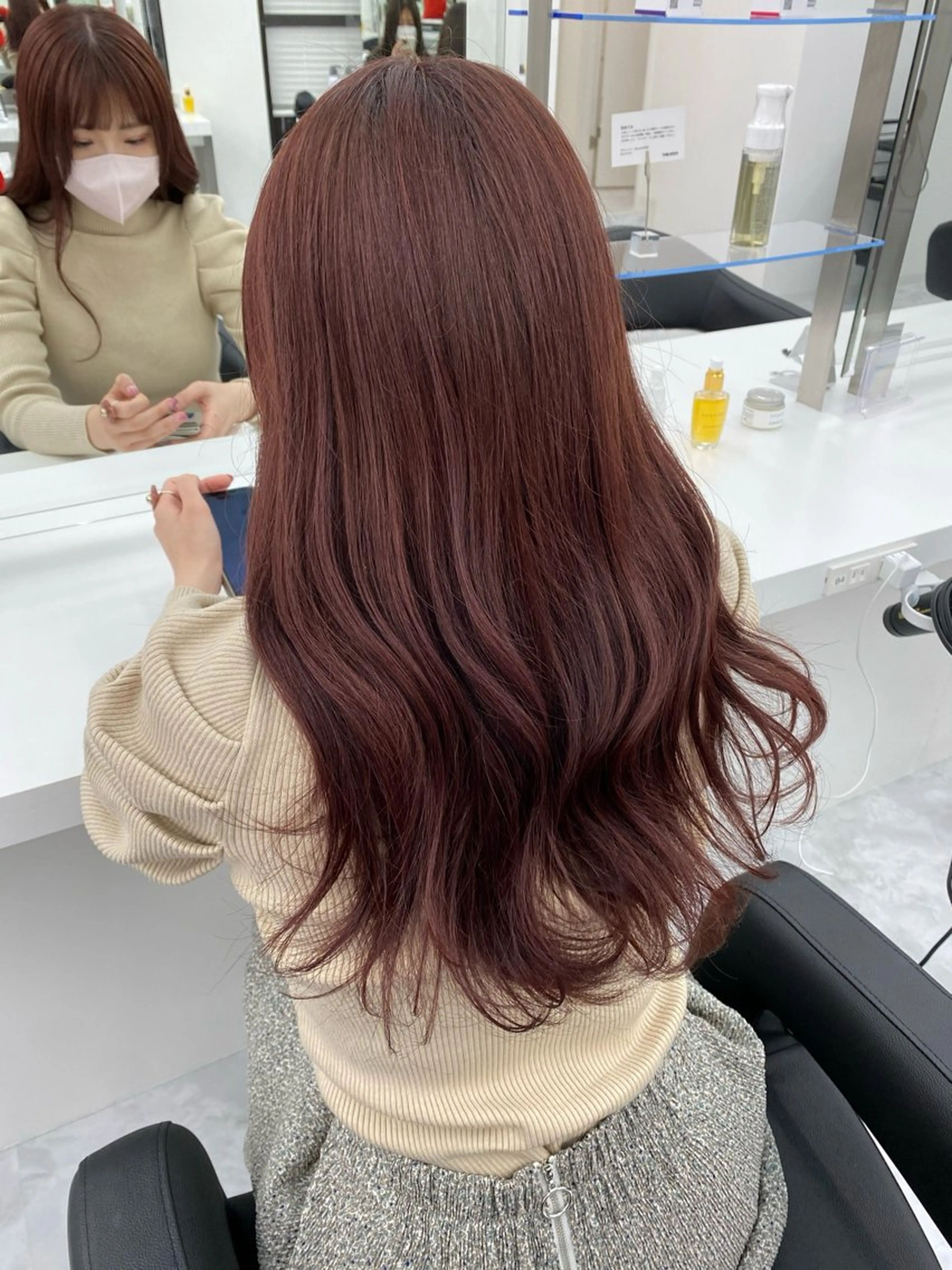 セミロング カラー カット ヘアカラー トリートメント ヘアセット ダブルカラー 韓国ヘアKYONのヘアスタイル