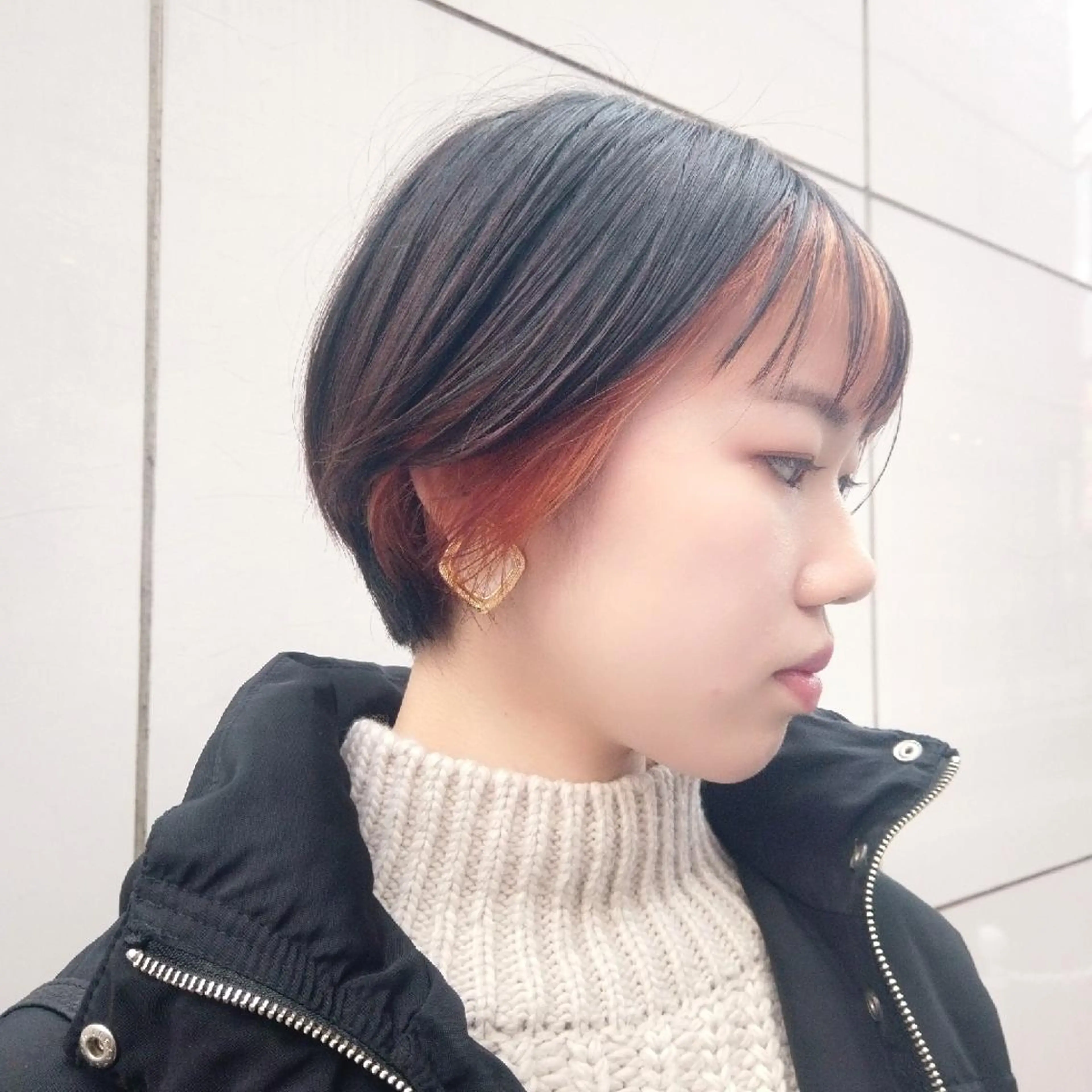 ショート カラー ヘアアレンジ インナーカラー カット ヘアカラー トリートメント 竹内啓太 ボブのヘアスタイル