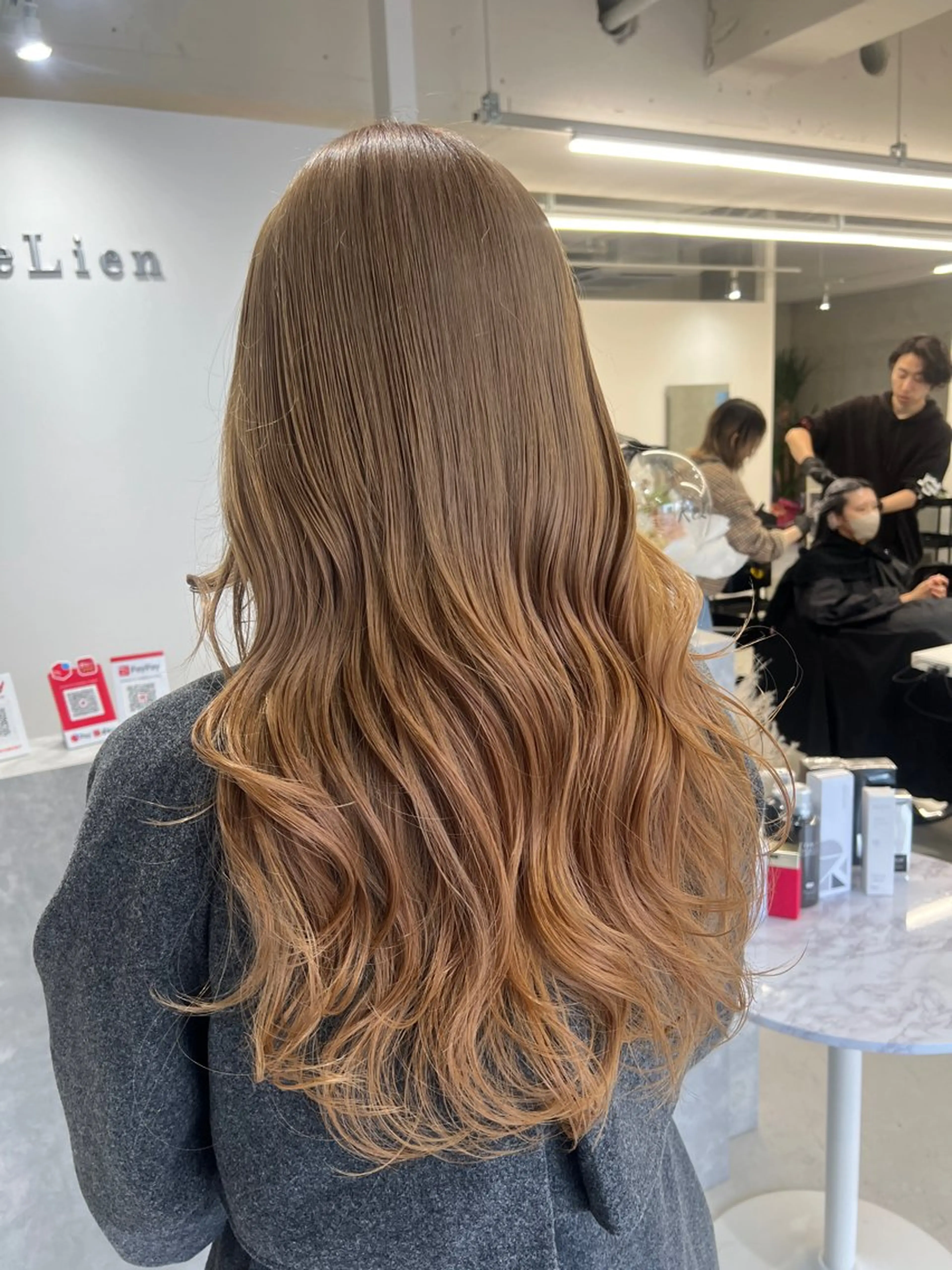 ロング カラー 透明感カラー くせ毛 髪質改善 縮毛矯正 トリートメント ヘアカラー トリートメント 頓所 大昂のヘアスタイル