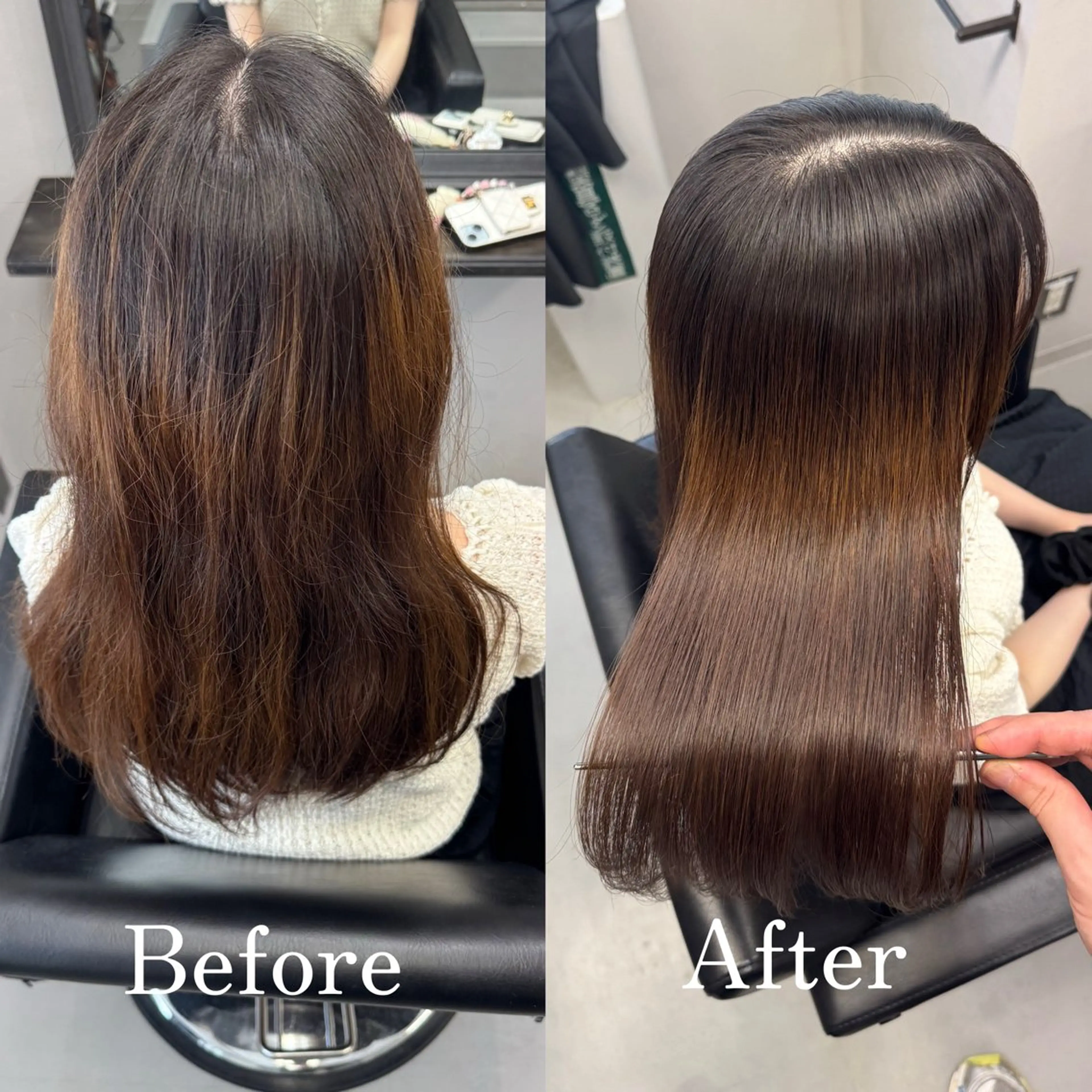 ロング カット ヘアカラー 縮毛矯正 トリートメント XYZ所属・縮毛矯正/髪質改善 韓国風/MIKIYAのヘアスタイル